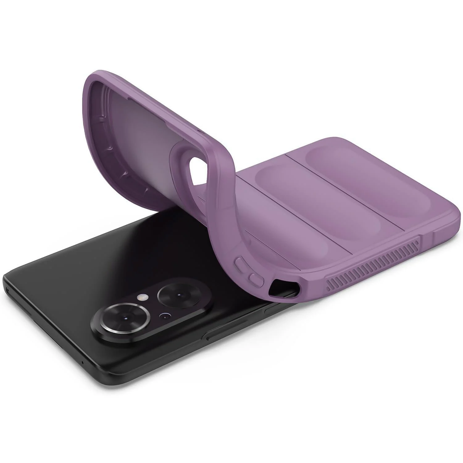 DL3 Mobilak Flexible Silicone and TPU Protective Case with Camera Protection for Huawei Nova 9 SE / Honor 50 SE - Purple