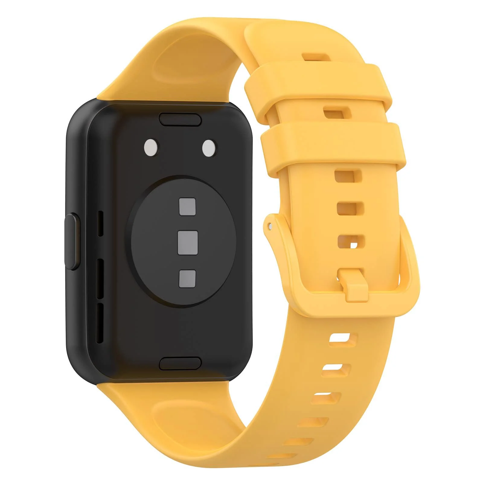 DL3 Mobilak Silicone Watch Strap Compatible With Huawei Watch Fit 2, Sport Band Wristband Bracelet - Yellow