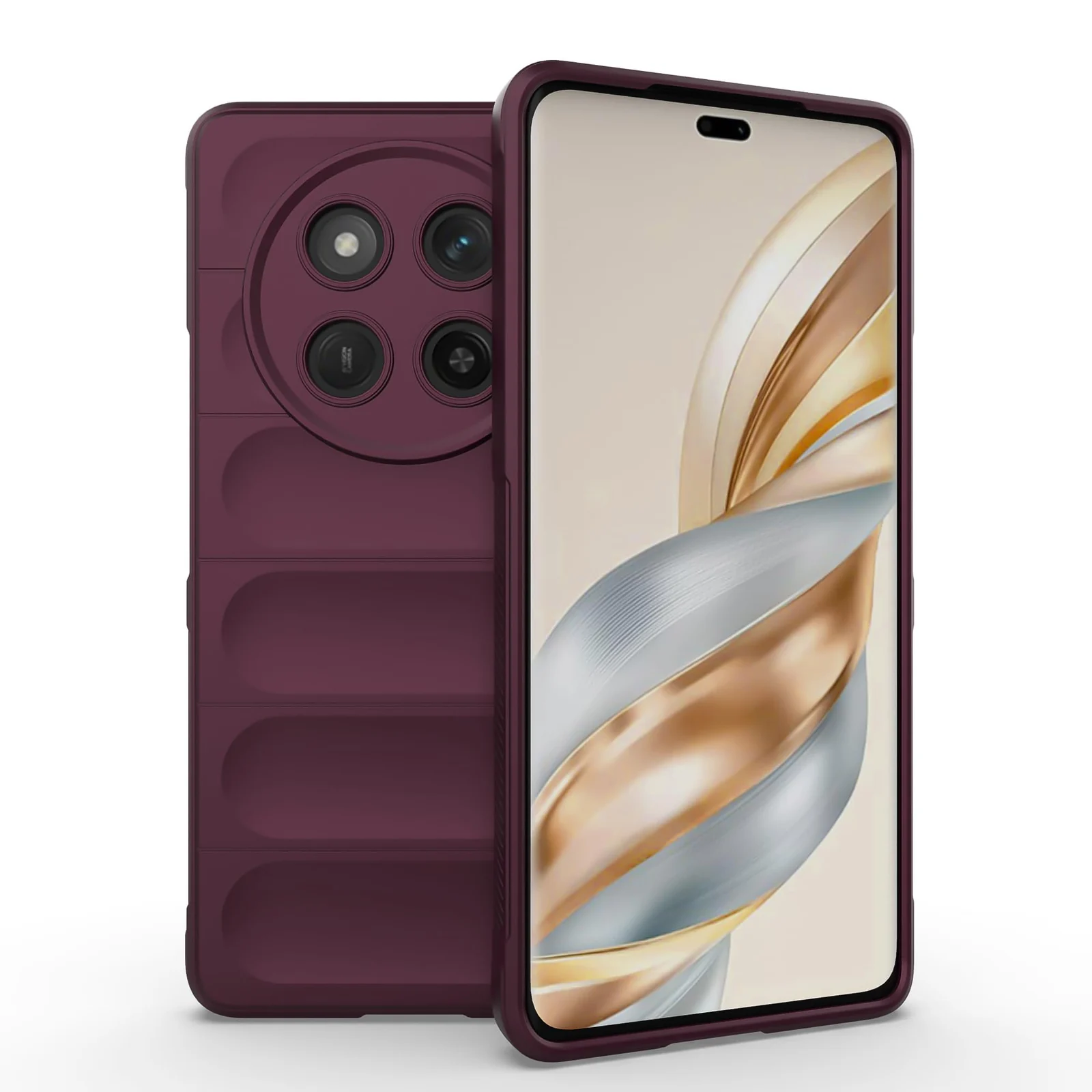 DL3 Mobilak Flexible Silicone and TPU Protective Case with Camera Protection for Honor X9C - Wine Red