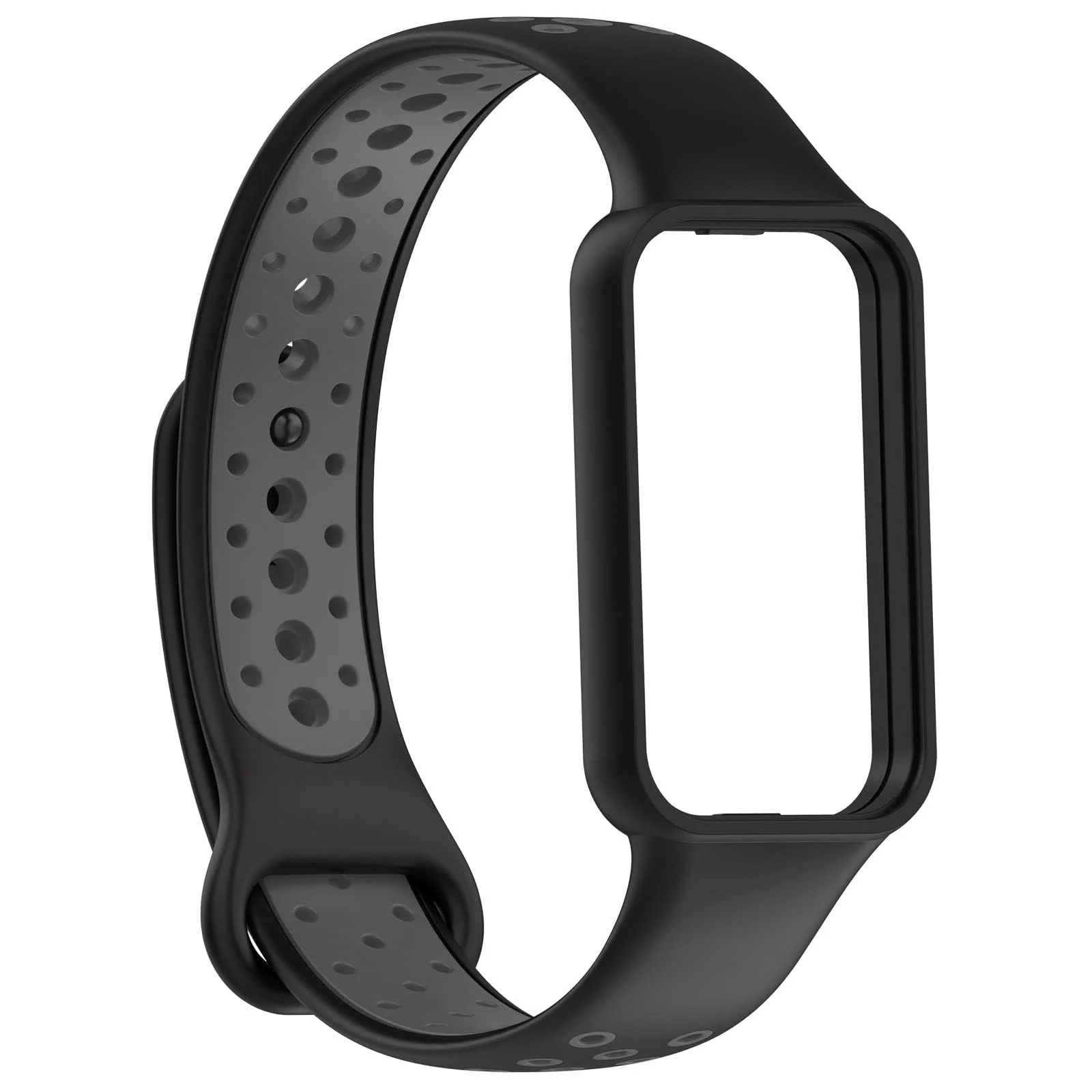 DL3 Mobilak Smart Watch Strap for Xiaomi Redmi Band 2, Sport Silicone Watch Band Wrist Strap, Replacement Bracelet Wristband Wrist Strap for Xiaomi Redmi Smart Band2 Accessories - Black Grey