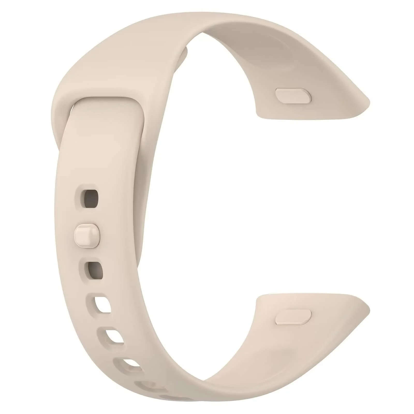 DL3 Mobilak Strap Watch Silicone Compatible With Xiaomi Redmi Watch 3, Sport Silicone Watch Band Wrist Strap, Bracelet Wristband Wrist Strap for Redmi Watch3 - Ivory White