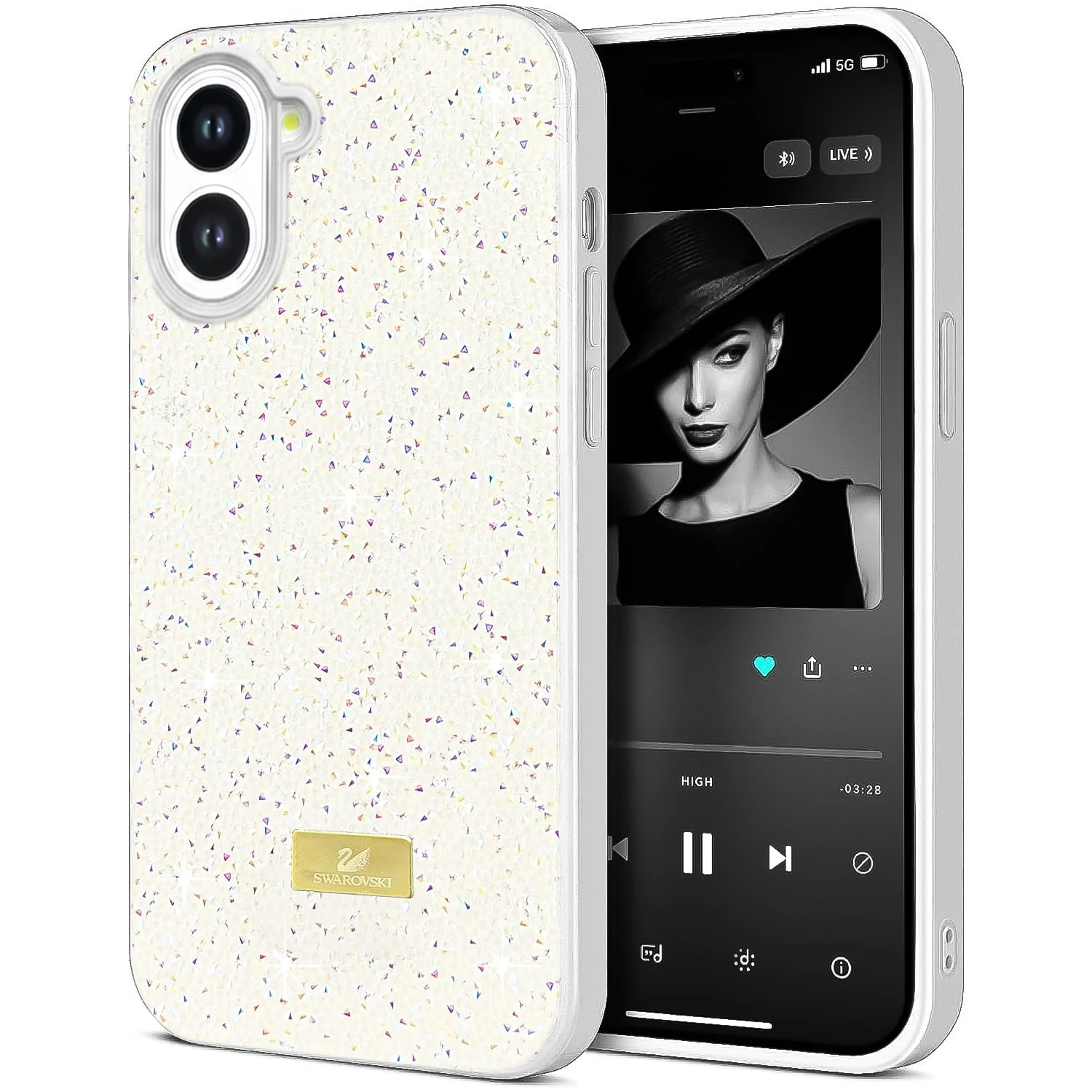 Xiaomi Redmi A5 — DL3 Mobilak Glitter Protective Case for Xiaomi Redmi A5, Supports wireless charging, Shock-absorbing protection, Scratch-resistant surface