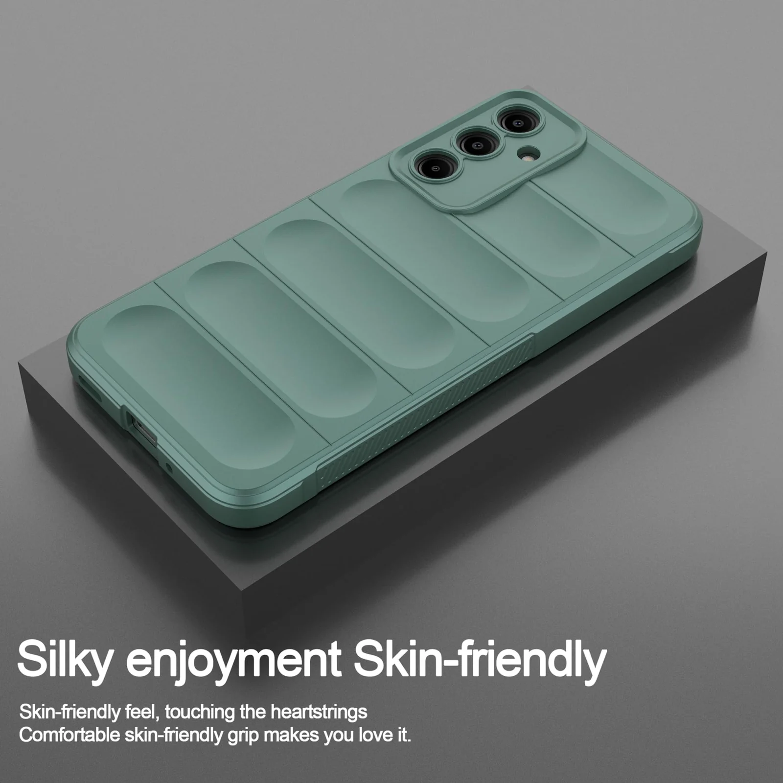 DL3 Mobilak Soft Silicone Protective Case for Samsung Galaxy A25 with Camera Protection and Shockproof Design - Green