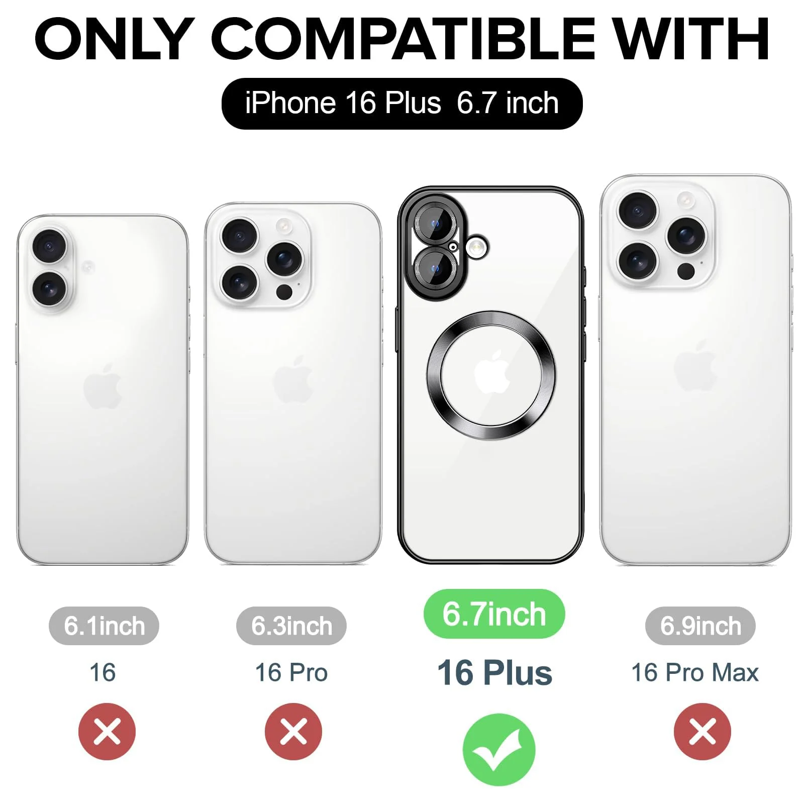 DL3 Mobilak Plated-Edge TPU Protective Case with Camera Protection for iPhone 16 Plus - Black