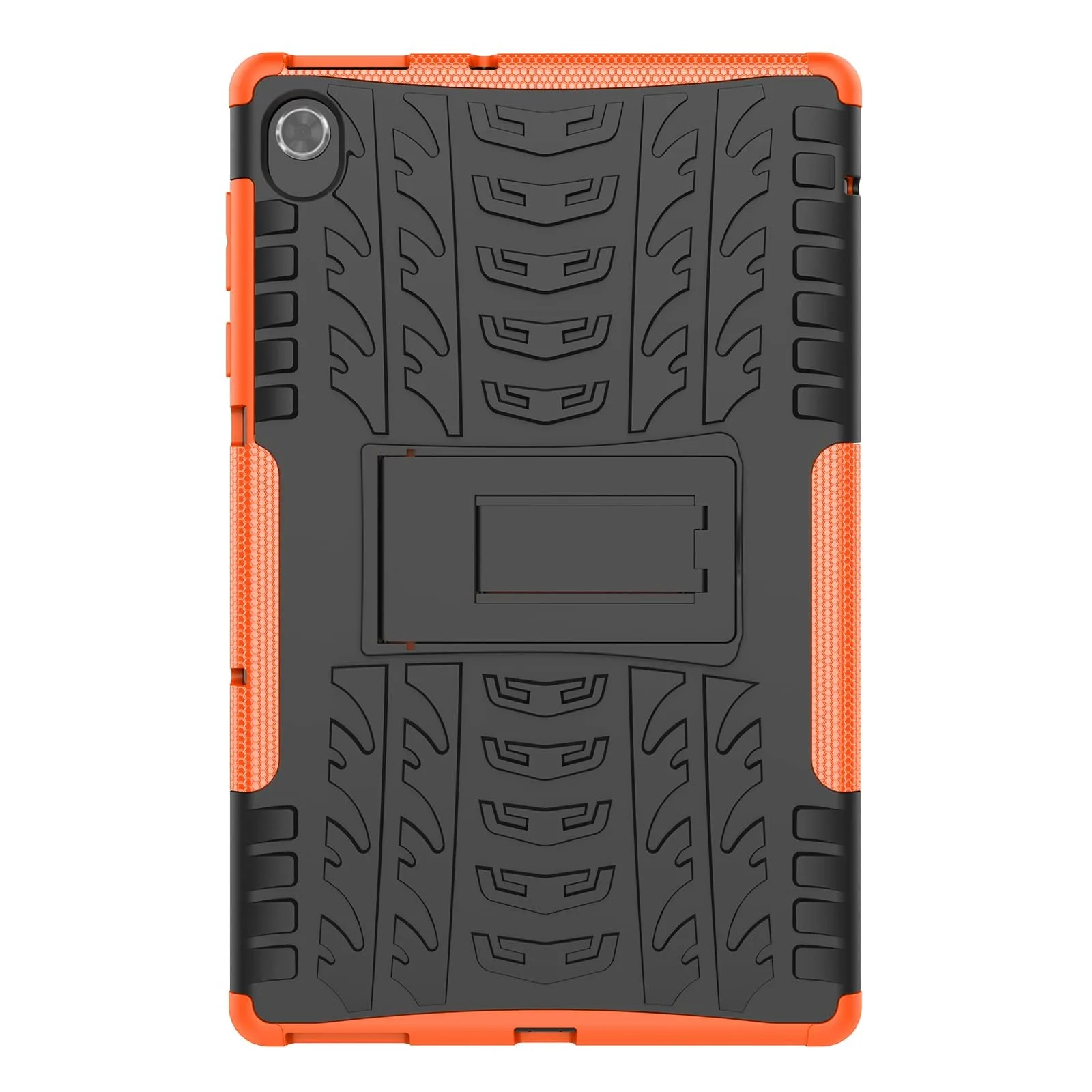 "DL3 Mobilak Case For Lenovo Tab M10 FHD Plus 10.3"" [2nd Gen] 2020 (TB-X606F/X) / K10 2021 (TB-X6C6F), Hybrid Rugged Armor Heavy Duty 2 in 1 TPU + PC Dual Layer Shockproof Case with Kickstand - Orange"
