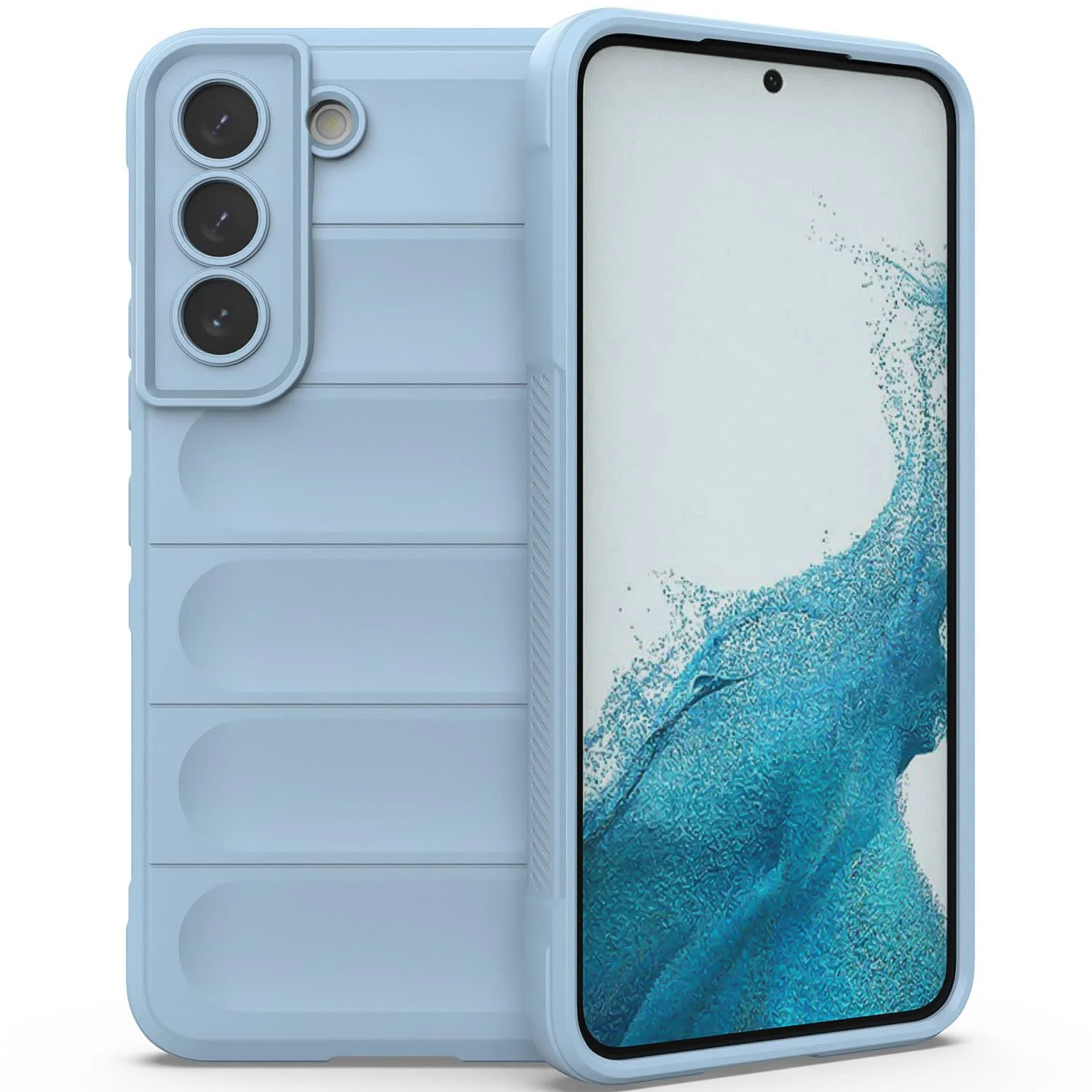 DL3 Mobilak Rugged Protective Case for Samsung Galaxy S21 FE, Camera protection, Shock-absorbing protection, Non-slip grip - Baby Blue
