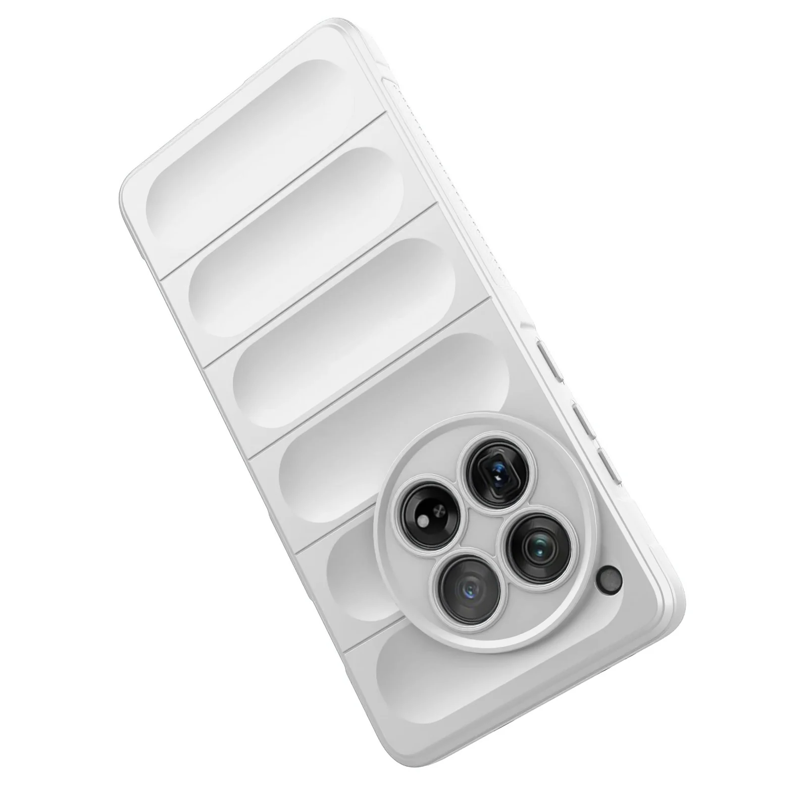 DL3 Mobilak Flexible Silicone and TPU Protective Case with Camera Protection for Oneplus 12R 5G / Oneplus Ace 3 - White