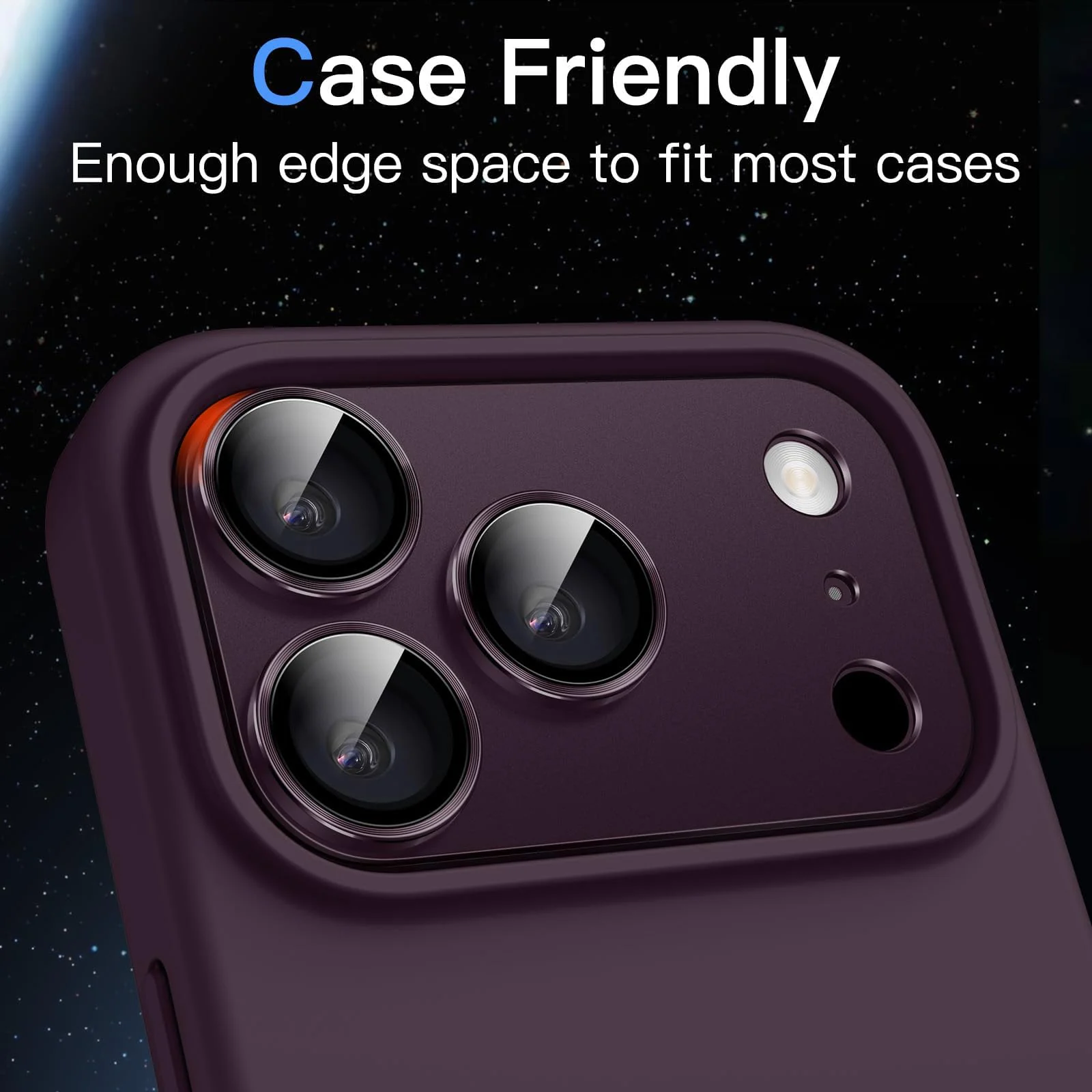 DL3 MOBILAK Full Camera Lens Protector for Apple iPhone 18 Pro Max - Dark Cherry