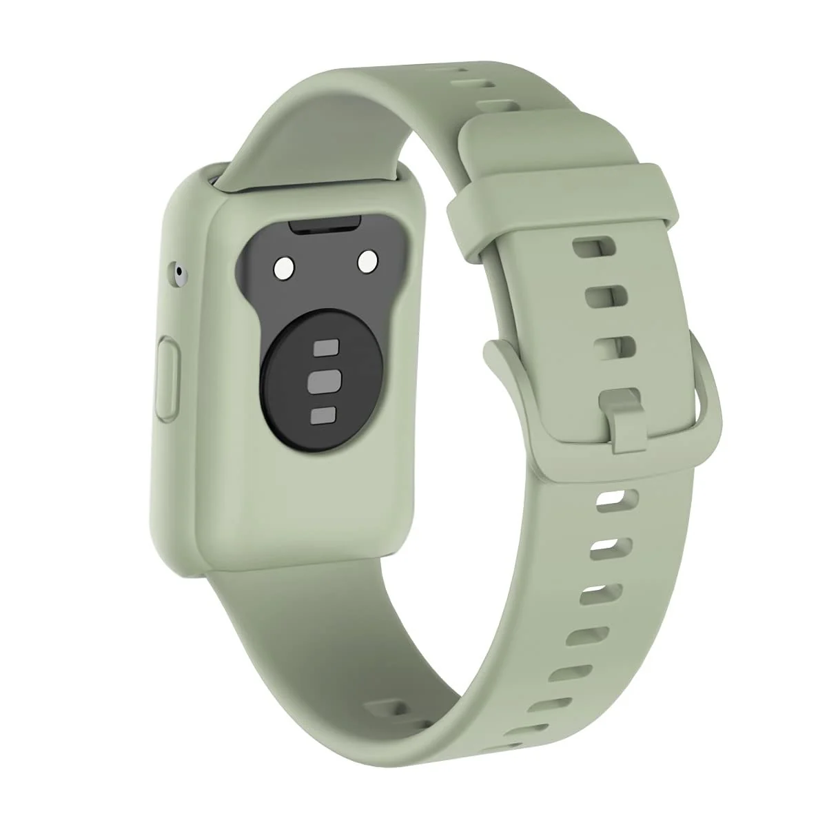 DL3 Mobilak Silicone Watch Bands Compatible with Huawei Watch Fit for Women Men, Soft Rubber Quick Release Replacement Band and Case - Mint Green
