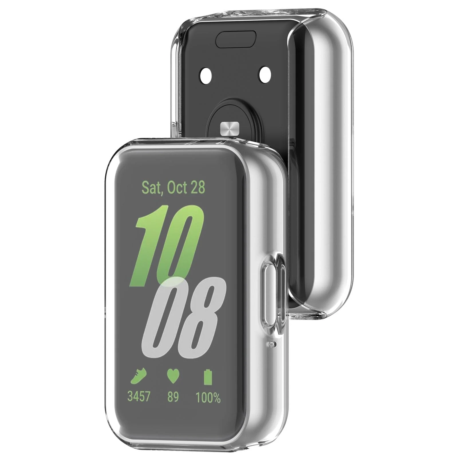 DL3 Mobilak Case Compatible with Samsung Galaxy Fit 3 Case All-Around with Built-in Screen Protector Watch Soft TPU Shockproof Cover Slim Guard Thin Bumper Shell Protector - Clear