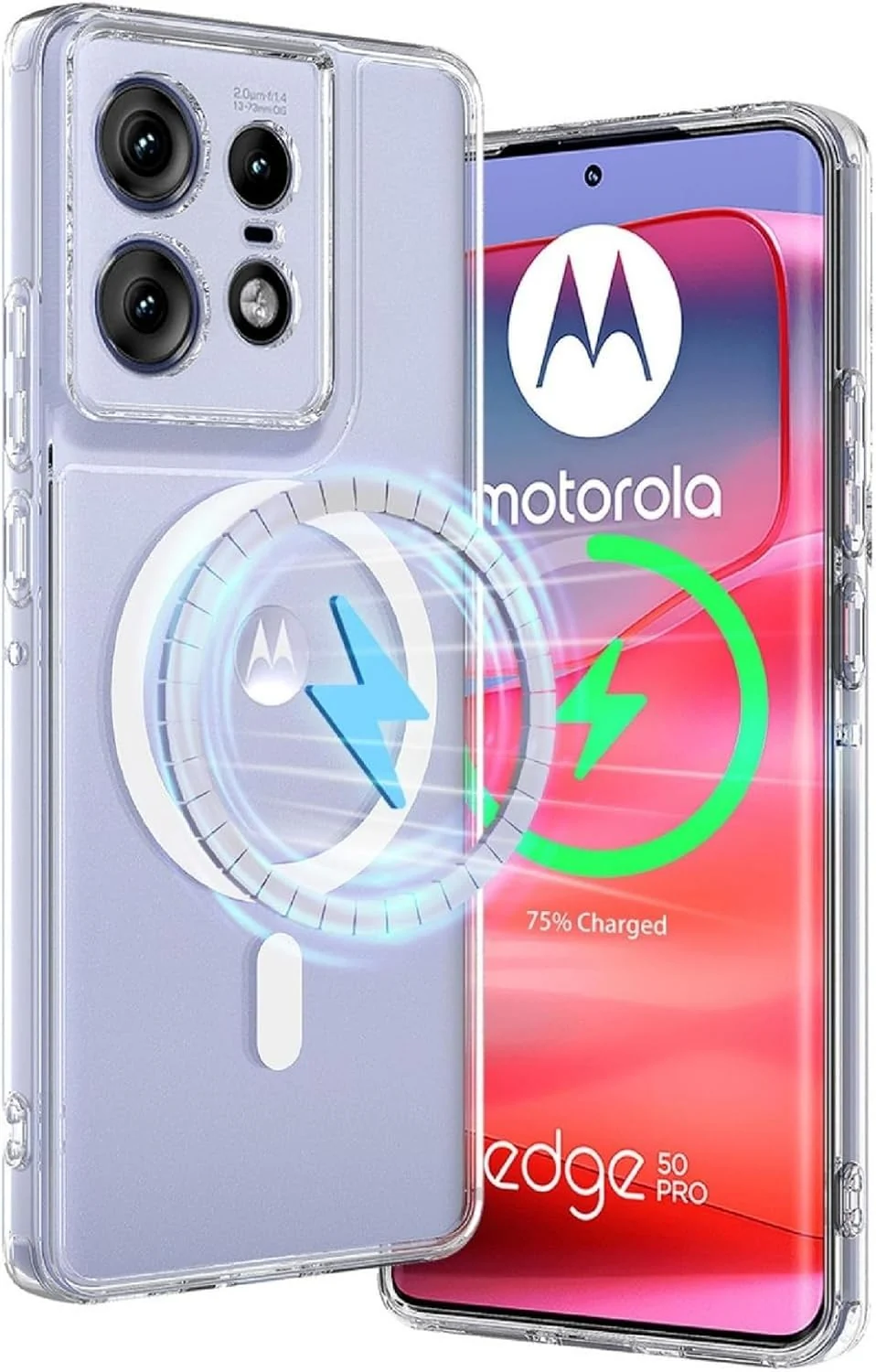 DL3 Mobilak for Motorola Moto Edge 60 Stylus Case [Compatible with MagSafe] [Strong Magnet] [Non-Yellowing] Magnetic Slim Thin Bumper Phone Cover, Lightweight, and Durable - Clear