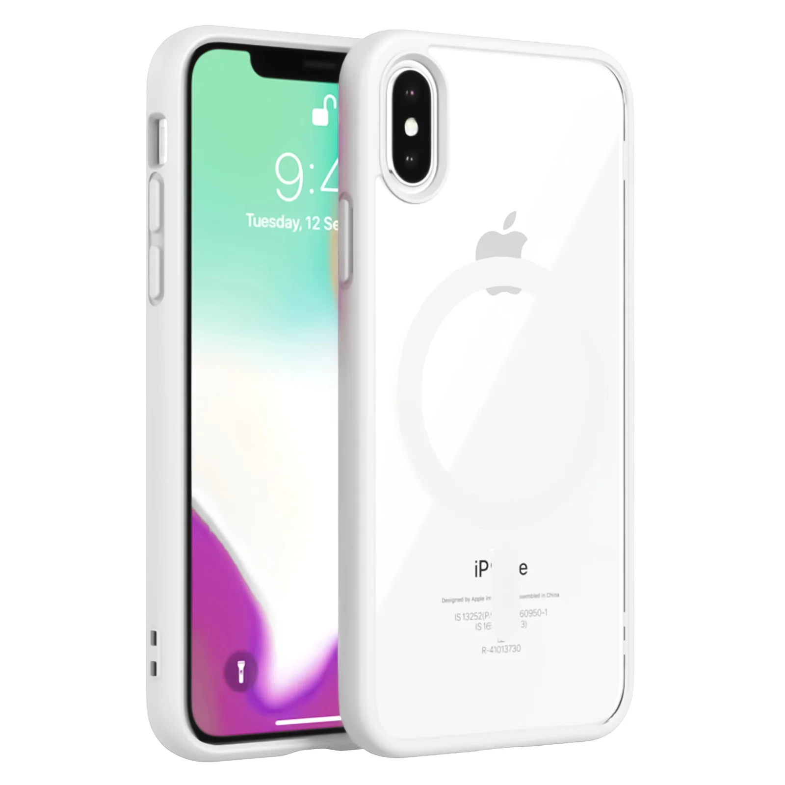DL3 Mobilak Case Magnetic Crystal Clear for iPhone XS Max Case MagSafe [Not Yellowing] [Military Protection] [No.1 Strong Magnets] Slim Phone Case Thin Cover - White