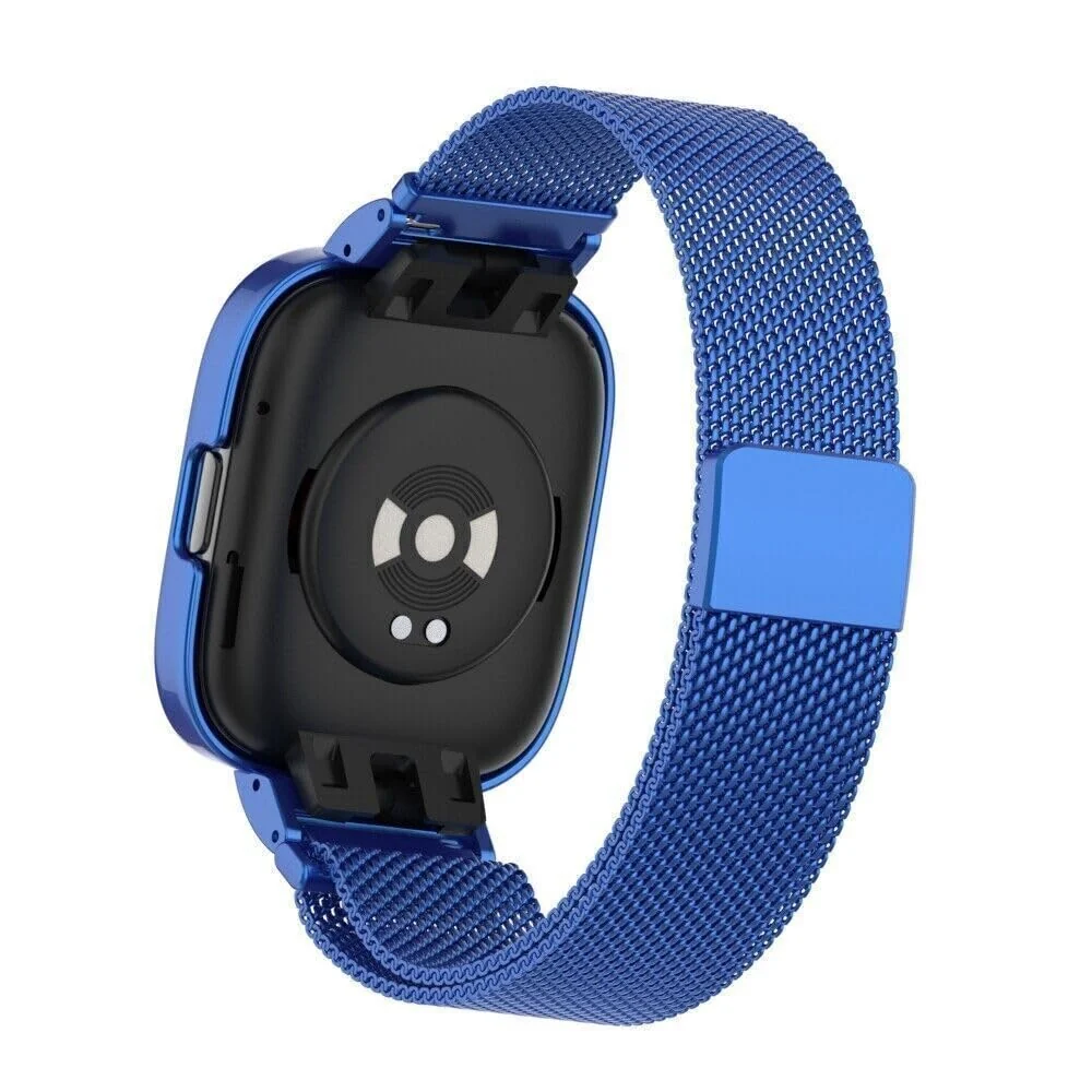 DL3 Mobilak Strap Compatible with Xiaomi Redmi Watch 3 (Not Fit Watch 3 Active), Magnetic Metal Stainless Steel Adjustable Wristbands Breathable Watch Bands for Xiaomi Redmi Watch 3 - Blue