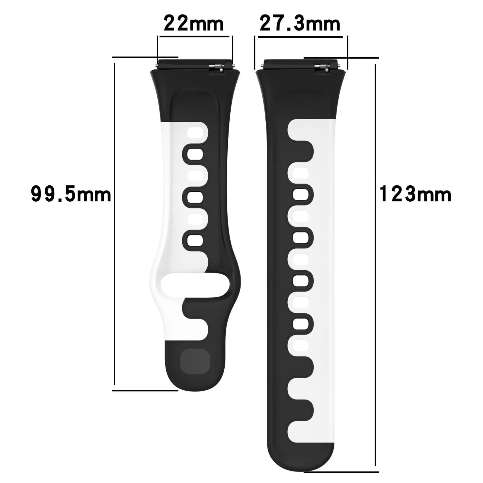 DL3 Mobilak Strap Silicone Compatible With Xiaomi Redmi Watch 3 Active/Redmi Watch 3 Lite, Sport Silicone Watch Band Wrist Strap, Bracelet Wristband Wrist Strap - Black & Gray
