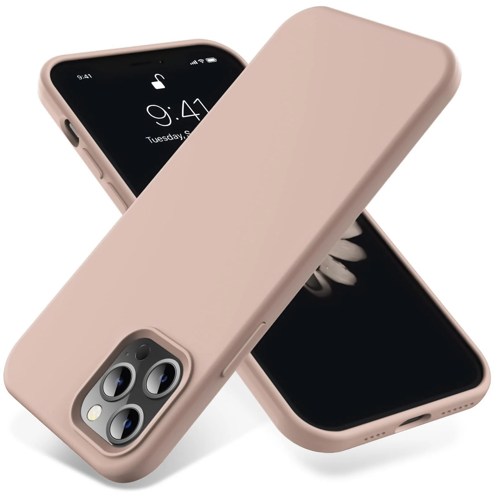 DL3 Mobilak Liquid Silicone Case for iPhone 13 Pro (6.1 Inch), Shock-absorbing protection, Scratch-resistant surface, Soft microfiber lining