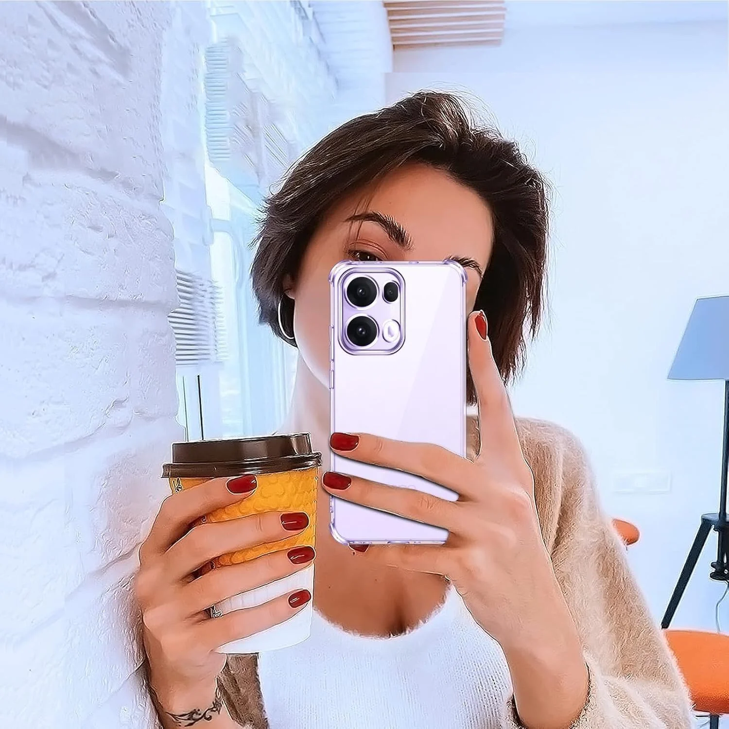 DL3 Mobilak Clear TPU Case for OPPO Reno 13 PRO 5G, Camera protection, Shock-absorbing protection, Scratch-resistant surface - Clear