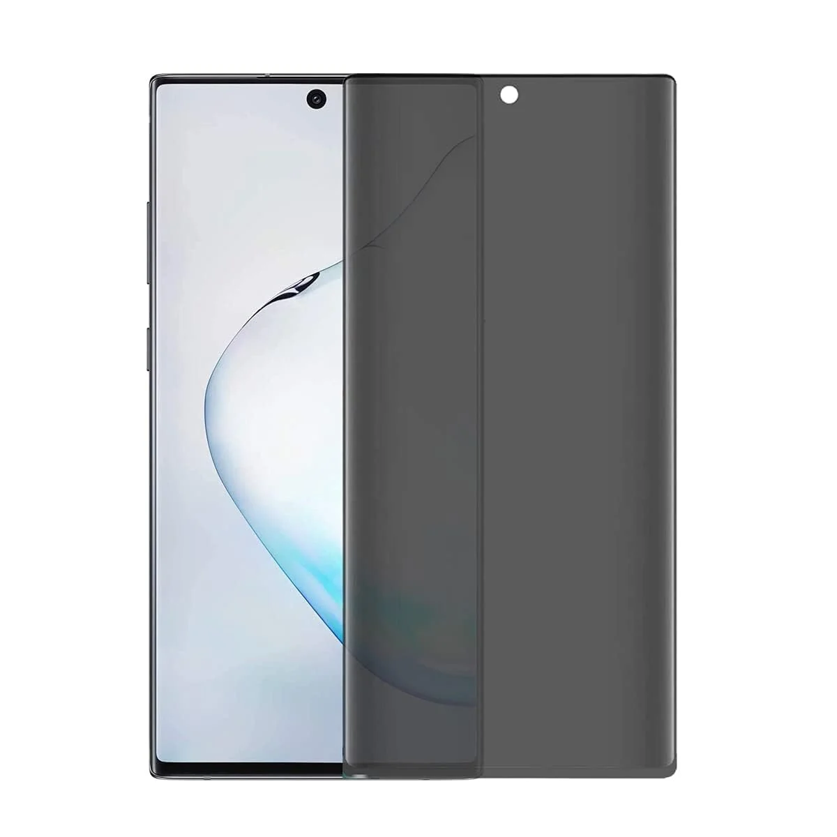 DL3 Mobilak Samsung Galaxy Note10 Plus Privacy Screen Protector, Anti-Spy 9H Hardness Tempered Glass Film [Case Friendly] [Bubble Free] - Black