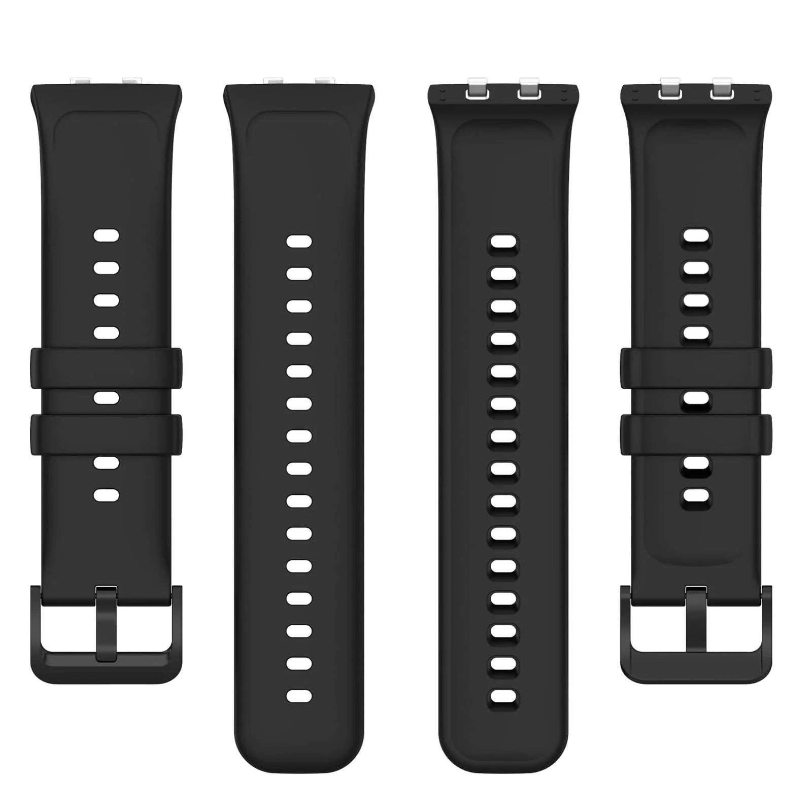 DL3 Mobilak Silicone Strap for OPPO Watch 3, [Breathable] Soft Silicone Replacement Strap for Men and Women, Pin Buckle Design, for OPPO Watch3 - Black