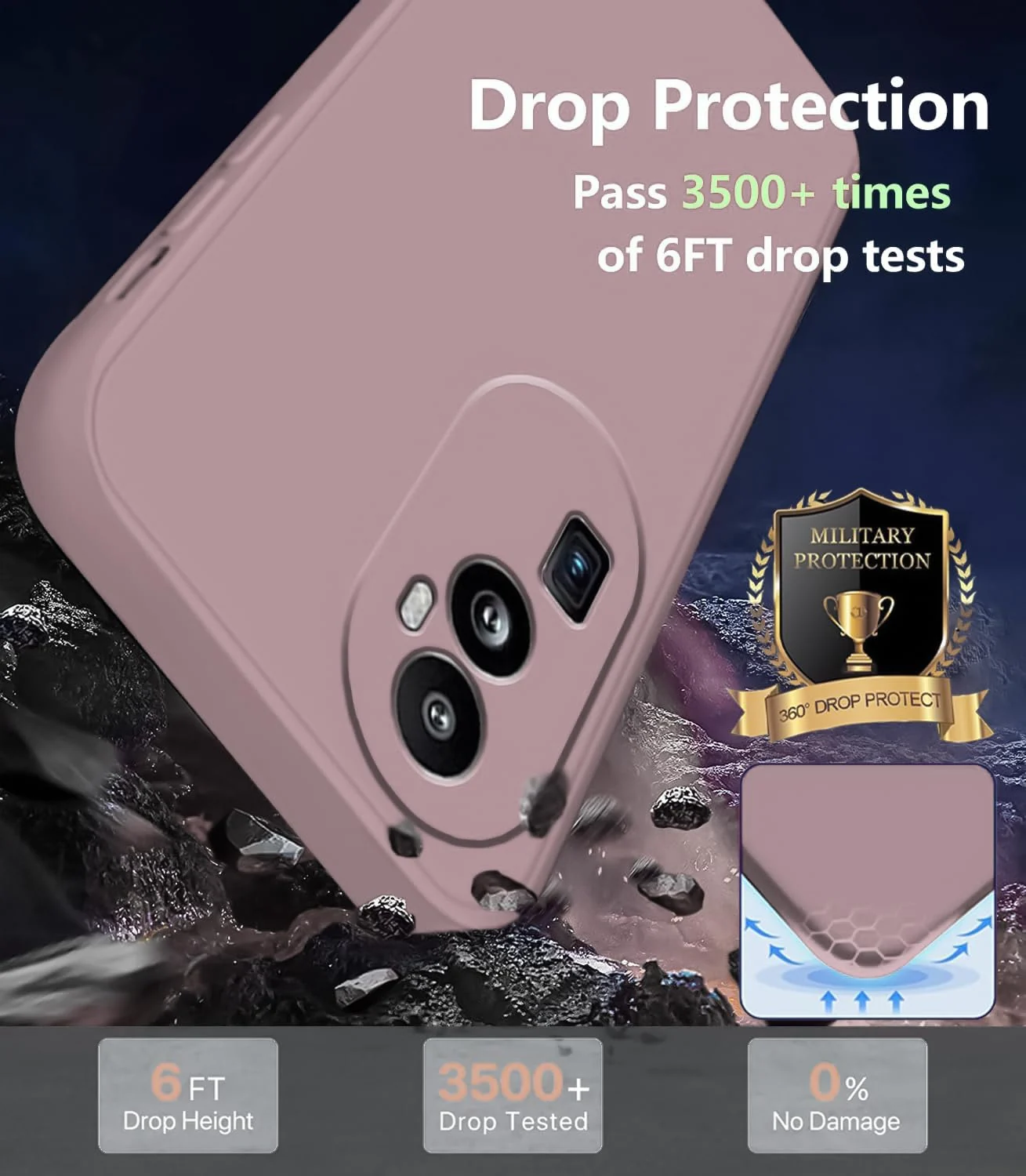 DL3 Mobilak Liquid Silicone Protective Case with Soft Microfiber Lining with Full Camera Protection for OPPO Reno 10 Pro+ Plus 5G - Cashmere