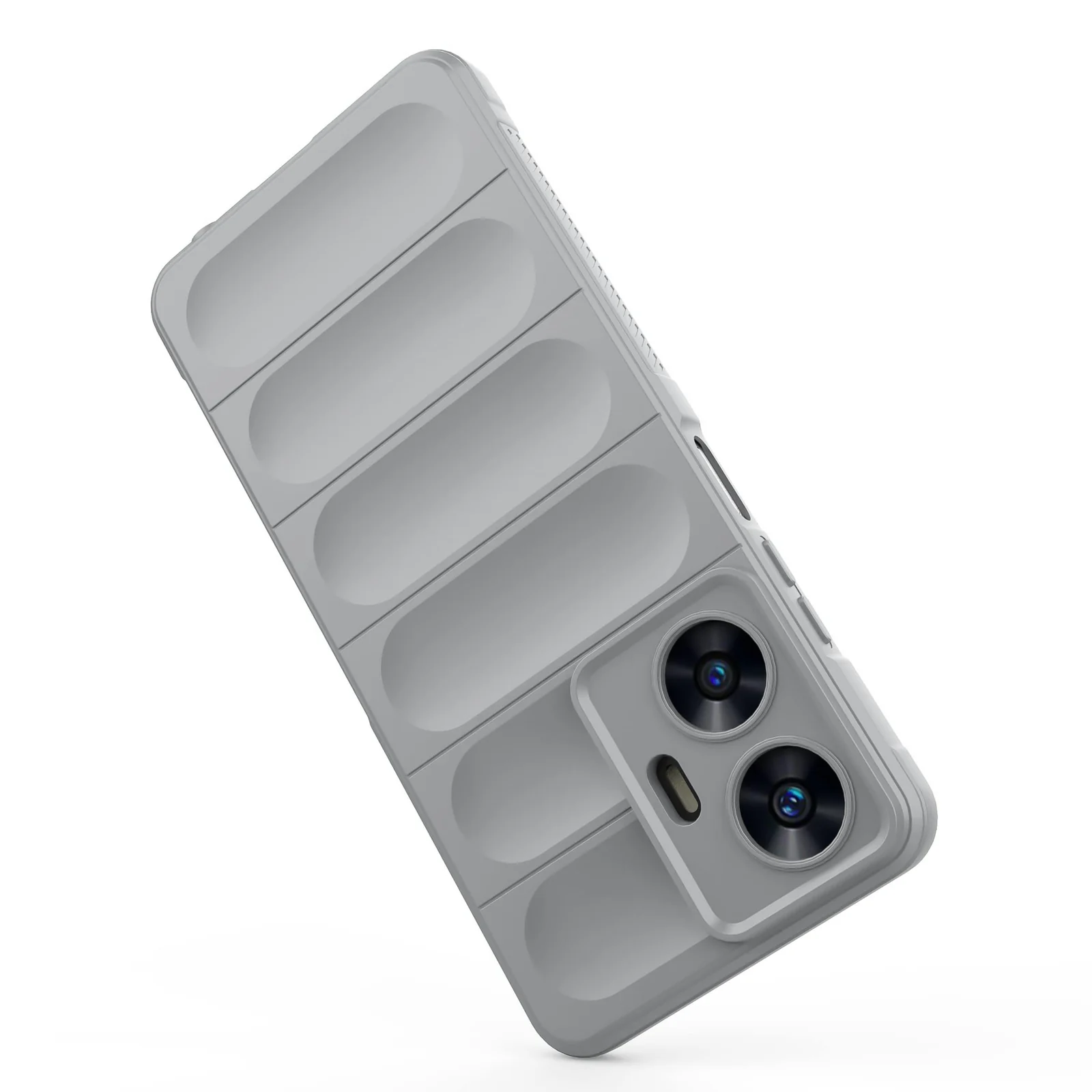 DL3 Mobilak Flexible Silicone and TPU Protective Case with Camera Protection for realme C55 / Narzo N55 - Gray