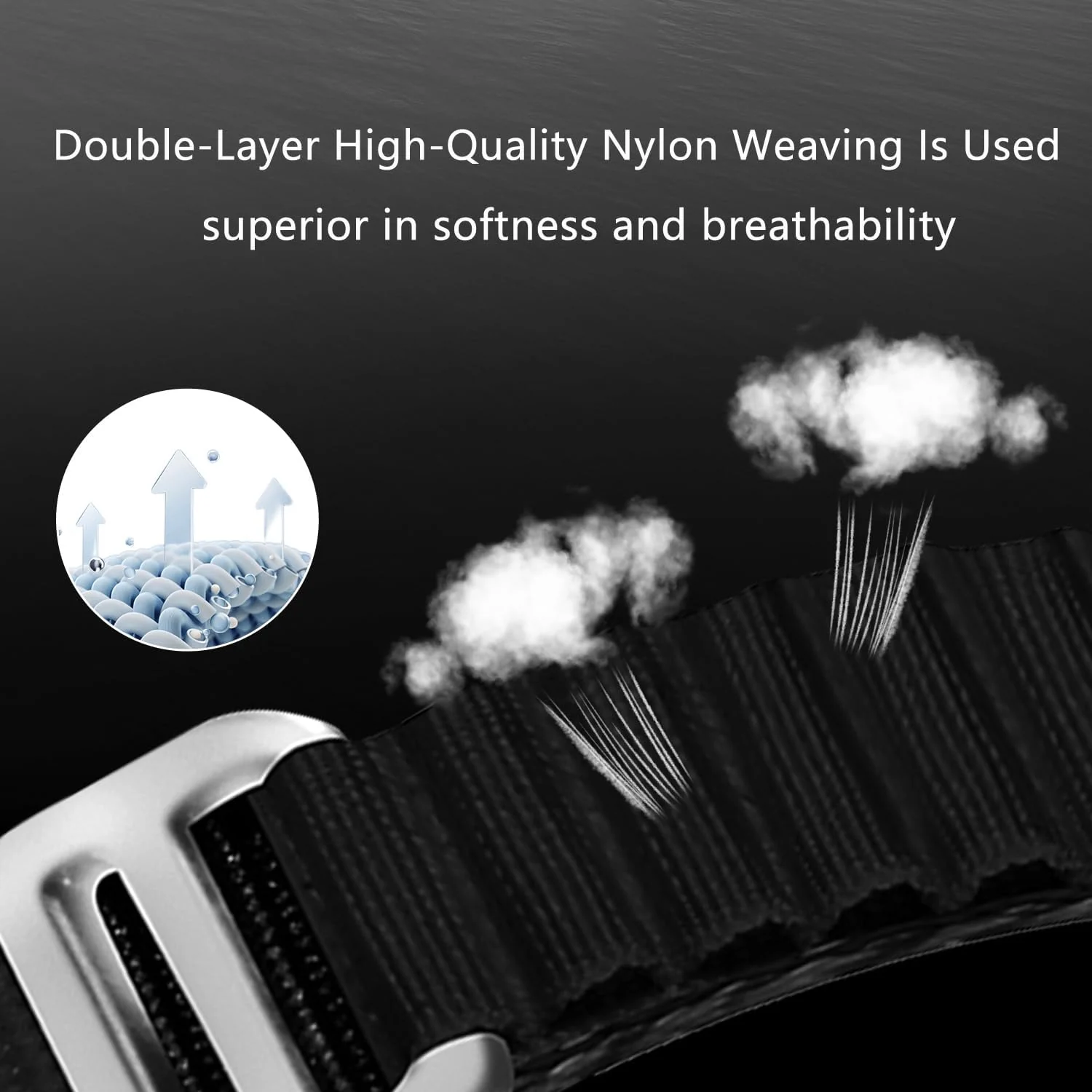 DL3 Mobilak Nylon Strap for Xiaomi Mi Band 9/Mi Band 8/Smart Band 8/Smart Band 9, Nylon Titanium G Hook Band, Upgraded Nylon Watch Band, Adjustable Replacement Strap for Xiaomi Band 8 | 9 - Black