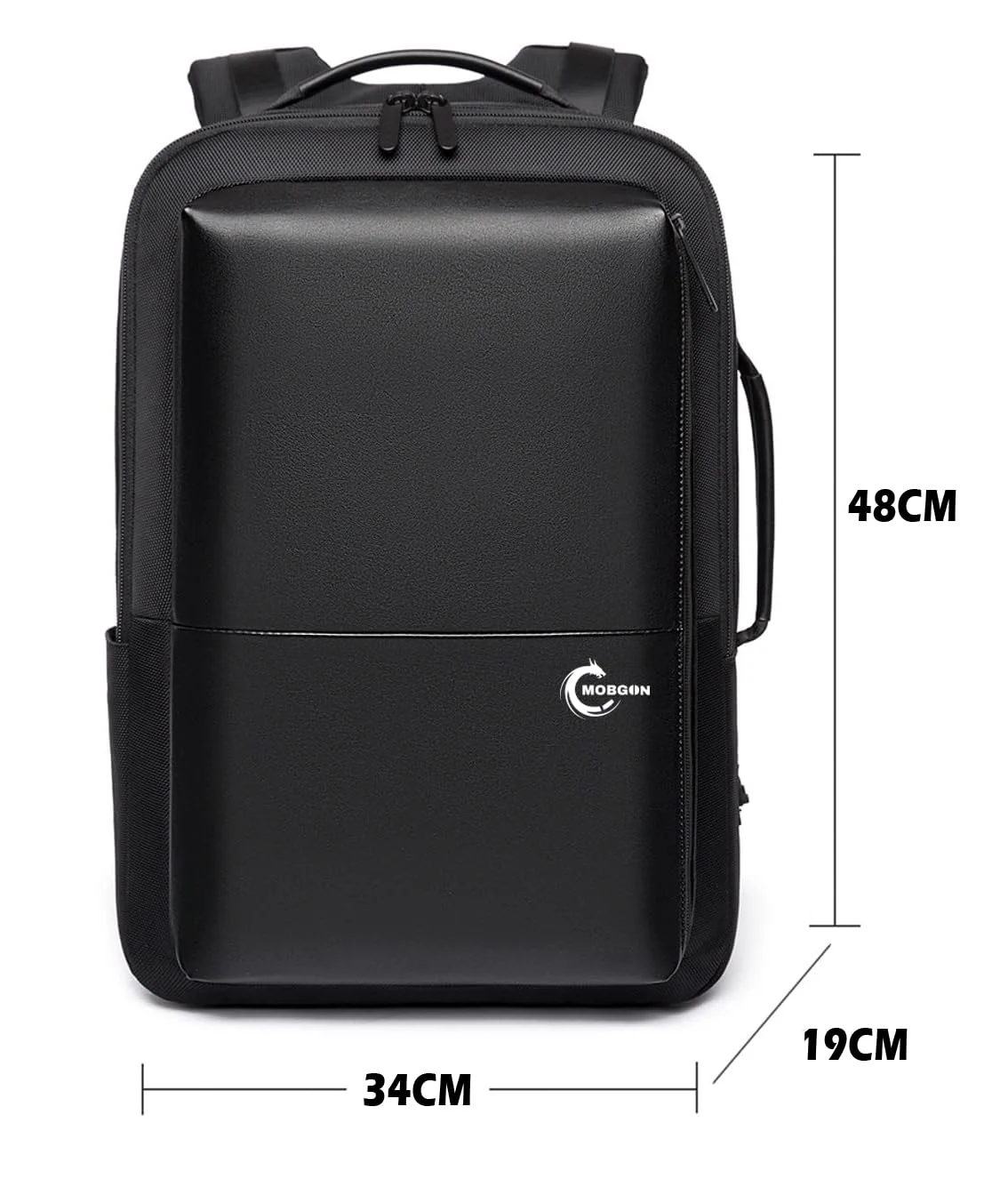Mobigon 17 Inch Laptop Backpack Slim Durable Business Computer Travel Backpack with USB Charging Port, Lightweight Casual Bag Daypack for College Work Office Men Women, MacBooks, Surface - Black