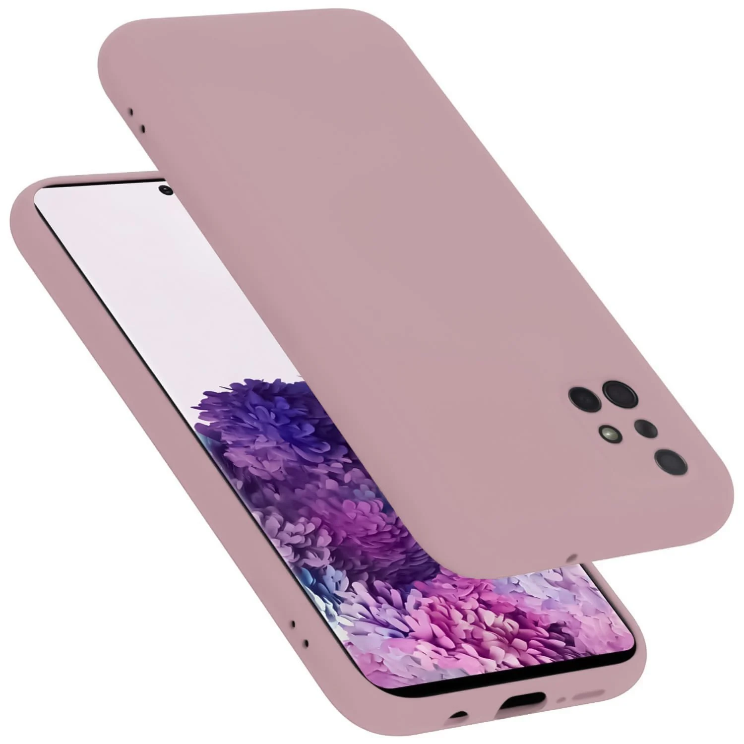 DL3 Mobilak Soft Silicone Protective Case for Samsung Galaxy A71 with Microfiber Lining and Shockproof Design - Cashmere