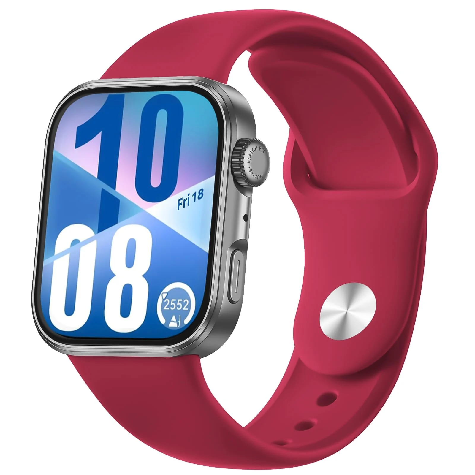 DL3 Mobilak Silicone Strap Compatible with Huawei Watch Fit 3 Strap for Men Women Breathable Soft Replacement Strap Adjustable Waterproof Sports Straps - Dark Red