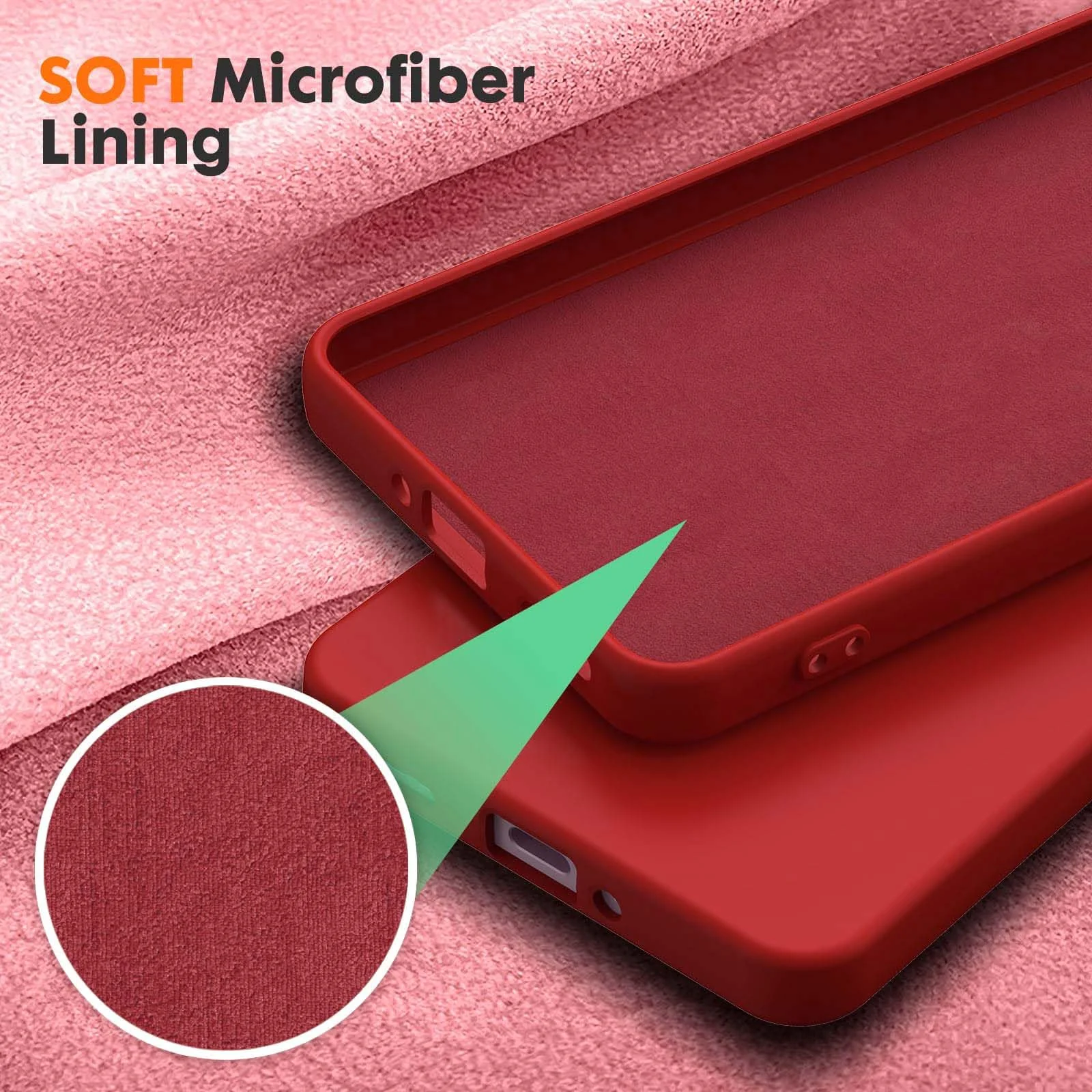 DL3 Mobilak Liquid Silicone Protective Case for OPPO Reno11 F 5G with Camera Protection and Microfiber Lining - Red