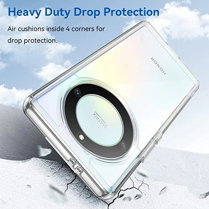DL3 Mobilak Case Compatible with Honor X9a Case Crystal Soft TPU Gel Case Flexible Silicone Anti-Scratch Camera Protection TPU Cover - Clear