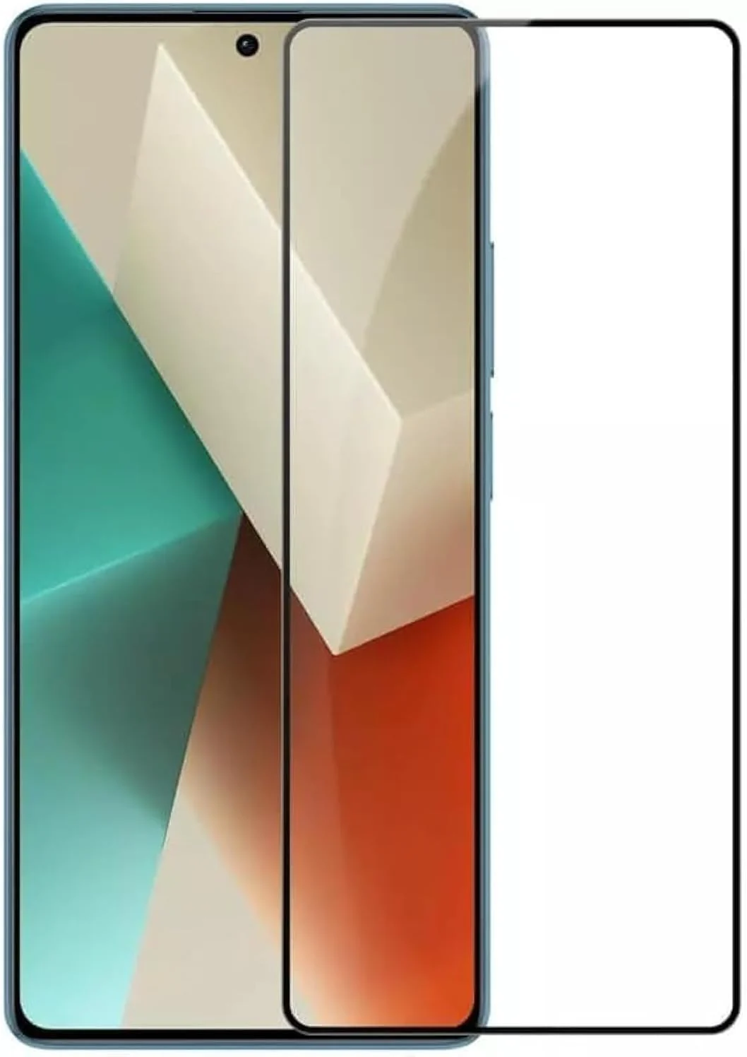 DL3 Mobilak 5D Full Glass Screen Protector For Xiaomi Redmi Note 13 Pro 4G (Not 5G). Black Frame - Clear