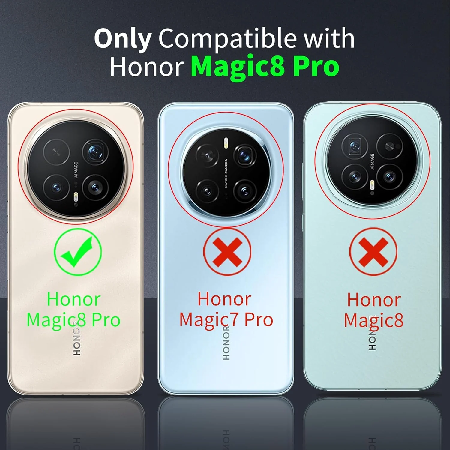 DL3 Mobilak Clear TPU Protective Case for Honor Magic 8 Pro 5G with Camera Protection and Shockproof Design - Clear