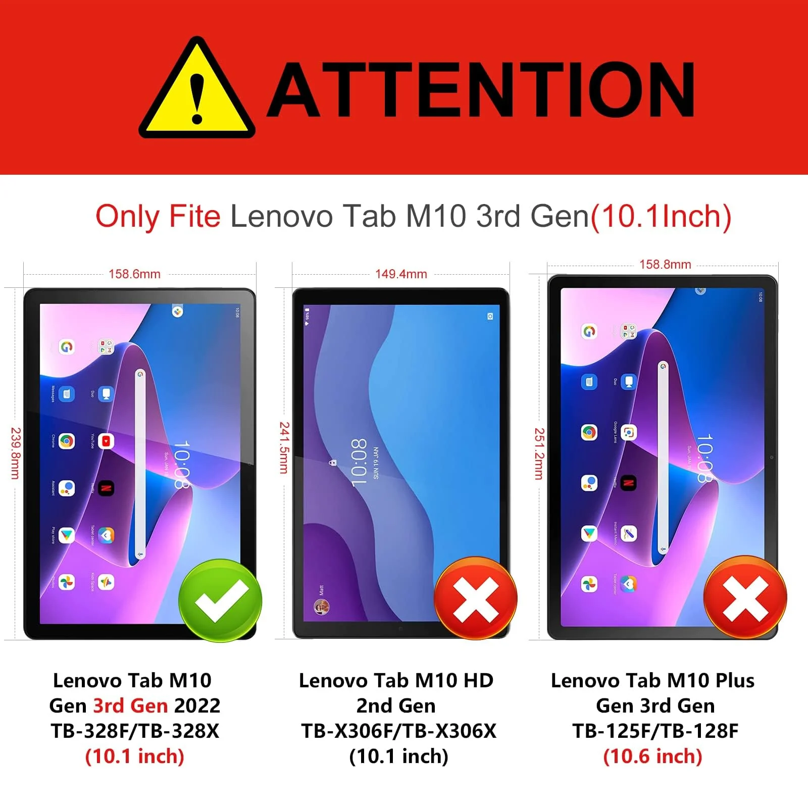 DL3 Mobilak Screen Protector For Lenovo Tab M10 3rd Gen 10.1 Inch (TB-328F/ TB-328X) Tempered Glass Film [HD Crystal ] [Easy Installation] [Scratch Resistant] [9H Hardness] - Clear