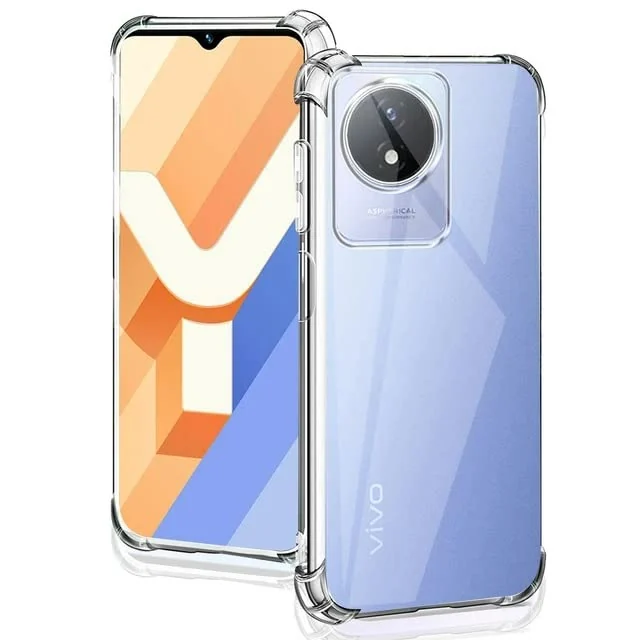 DL3 Mobilak Clear TPU Protective Case for vivo Y02 with Camera Protection and Shockproof Design - Clear