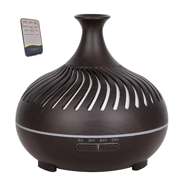 Mobigon Essential Oil Diffuser, Aromatherapy Diffuser 500ml with Remote Control, 4 Timer & Auto-Off Safety Switch, 7 Color LED Lights Mode, 10 Hours Quiet Humidifier for Bedroom - C.Dark Woody