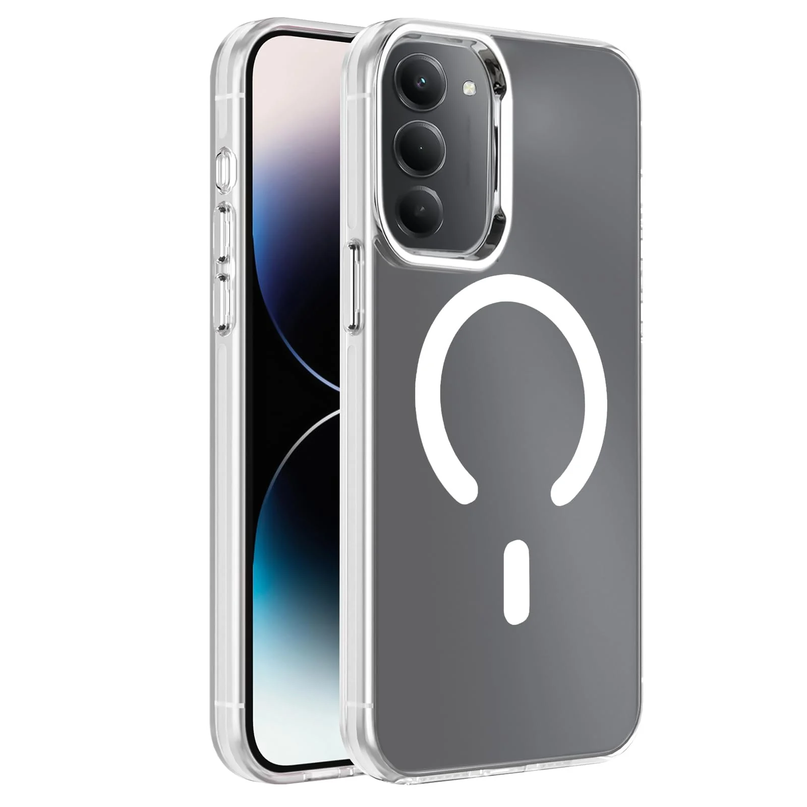 DL3 Mobilak Case for Xiaomi Redmi 15 4G/5G Crystal Clear [Not Compatible with MagSafe] Soft TPU Gel Case Flexible Silicone Anti-Scratch Transparent TPU Cover - White
