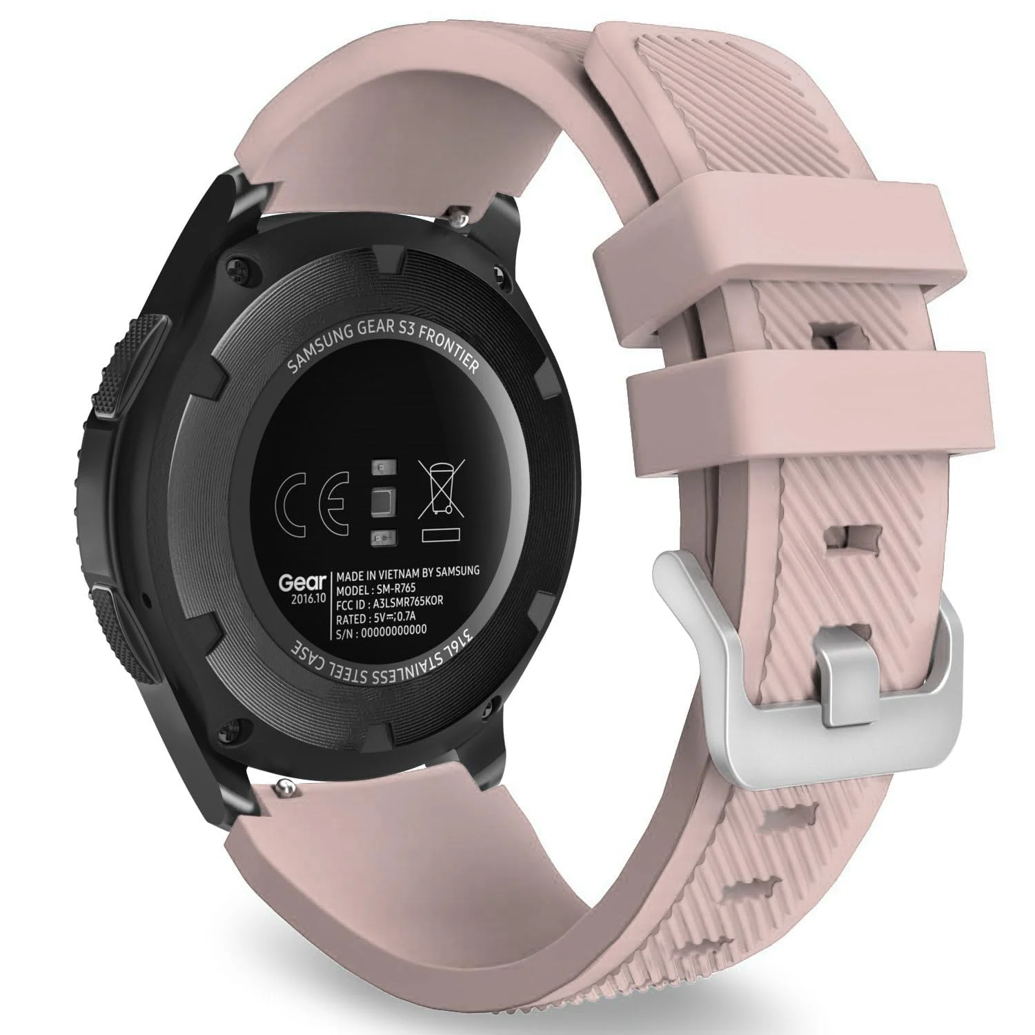 DL3 Mobilak Silicone Sport Band 22MM Xiaomi Redmi Watch 5 Active/5 Lite/Samsung Galaxy Watch 46mm/Watch 3 45mm/Gear S3/Huawei watch (GT6 GT5 GT4 GT3 GT2 GT 46MM)/GT2E/GT5 Pro/GT 6 Pro/Amazfit GTR 3/4 - Pink Sand