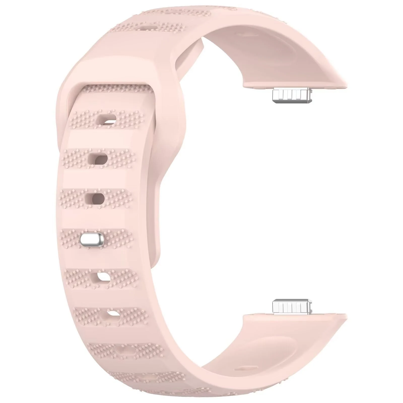 DL3 Mobilak Compatible with Huawei Watch Fit 3 / Fit 4 / Fit 4 Pro Breathable Silicone Sport Wristband, Soft Textured Design, Sweat-Resistant Quick Release Adjustable Watch Strap - Pink