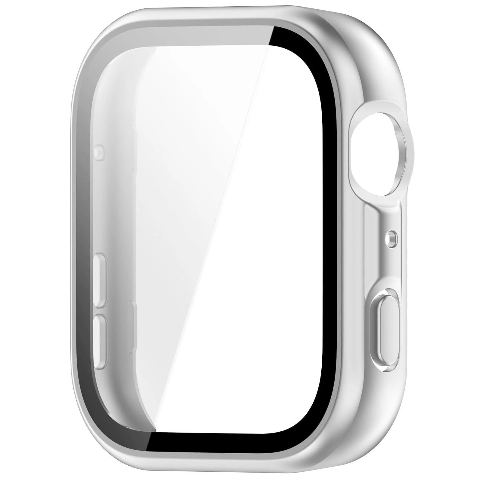 DL3 MOBILAK Full-Coverage Watch Case with Tempered Glass for Huawei Watch Fit 5, Silver