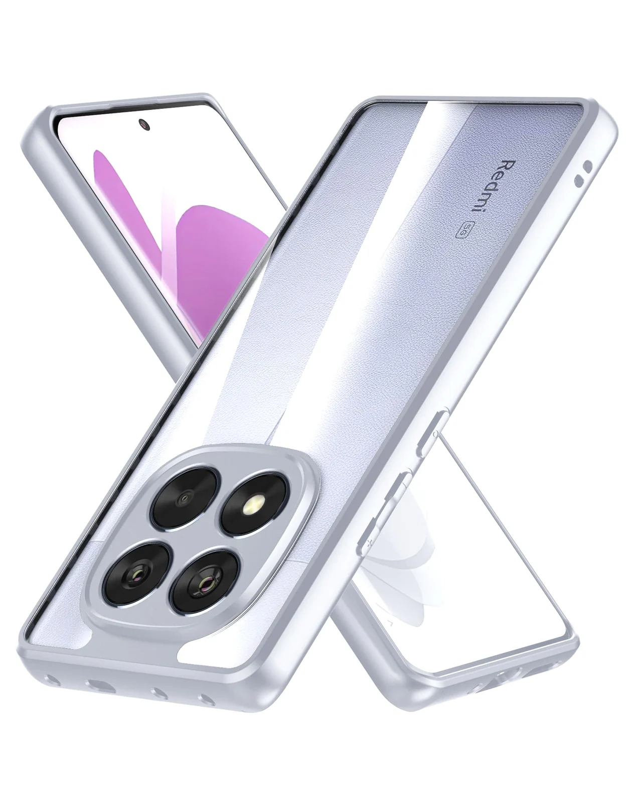 DL3 Mobilak Clear Protective Case for Xiaomi Redmi Note 14 Pro Plus 5G - Gray
