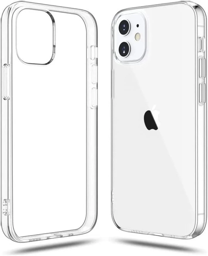 DL3 Mobilak Clear TPU Protective Case for iPhone 12 / 12 Pro with Camera Protection and Shockproof Design - Clear