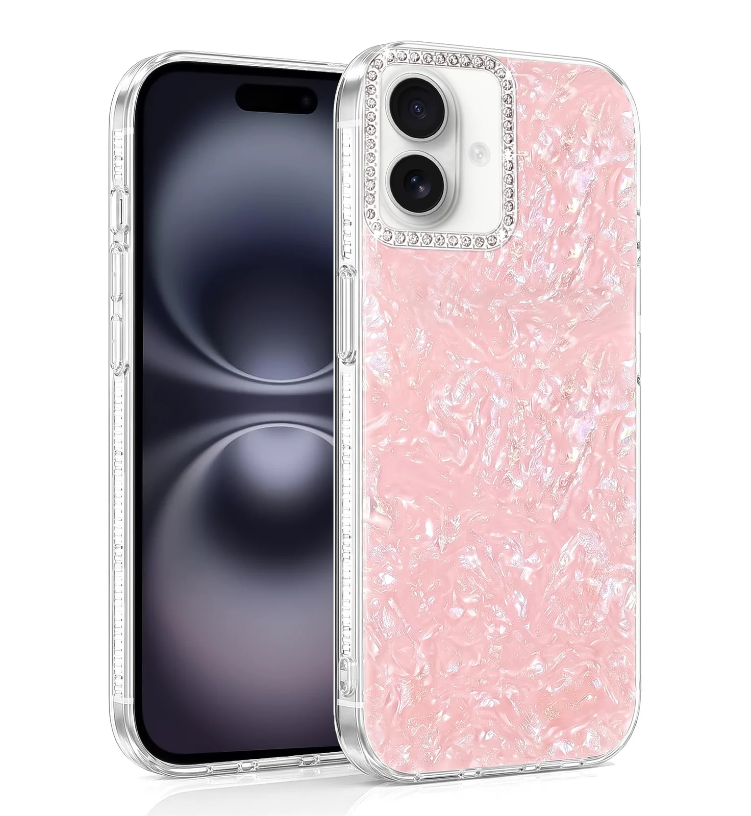 DL3 Mobilak Glitter Rhinestone Protective Case for Samsung Galaxy A07 4G with Shockproof Design - Pink