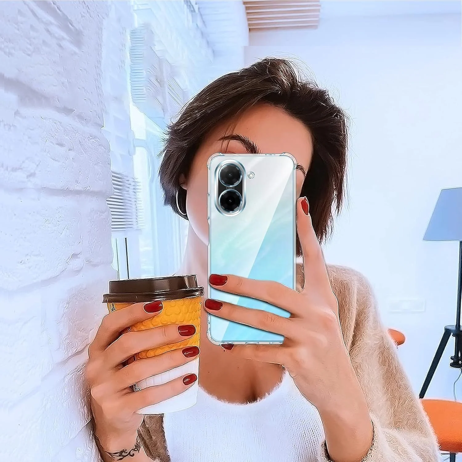 DL3 Mobilak Case Compatible with Xiaomi Redmi A5 4G, Cover Silicone Transparent TPU Gorilla Anti-shock Protector Camera Shockproof Corners - Clear