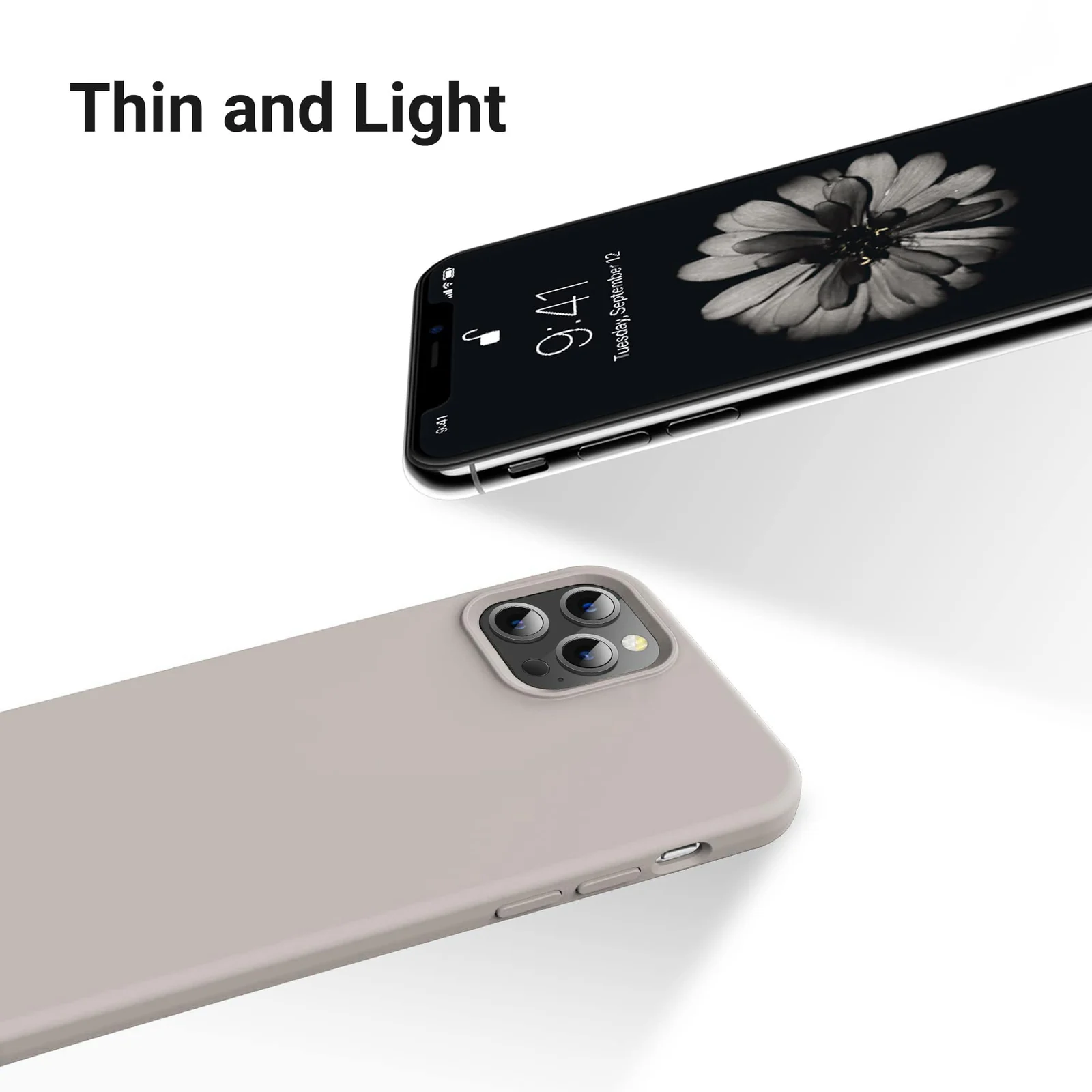 DL3 Mobilak Liquid Silicone Protective Case with Soft Microfiber Lining for iPhone 11 Pro (5.8 Inch) - Of White