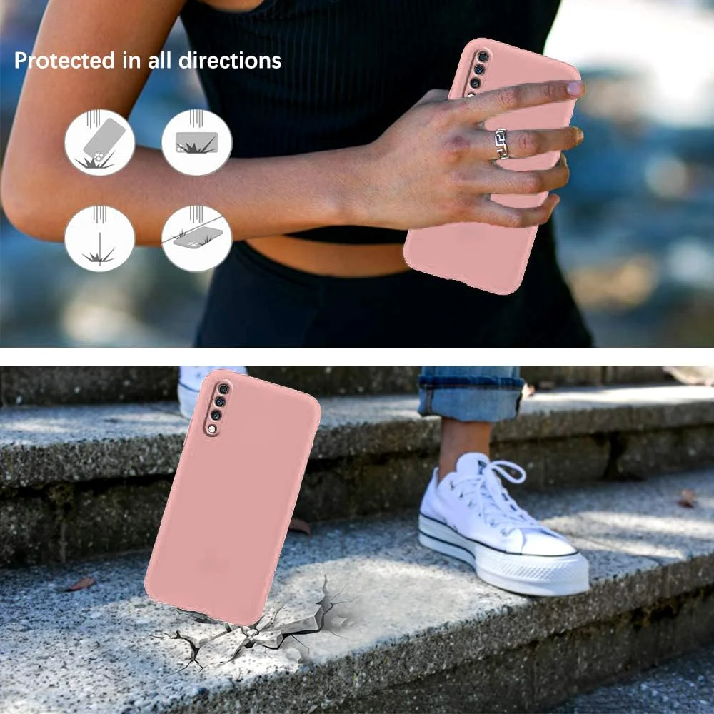 DL3 Mobilak Soft Silicone Gel Bumper Case for Samsung Galaxy A70 / A70s - Pink Sand