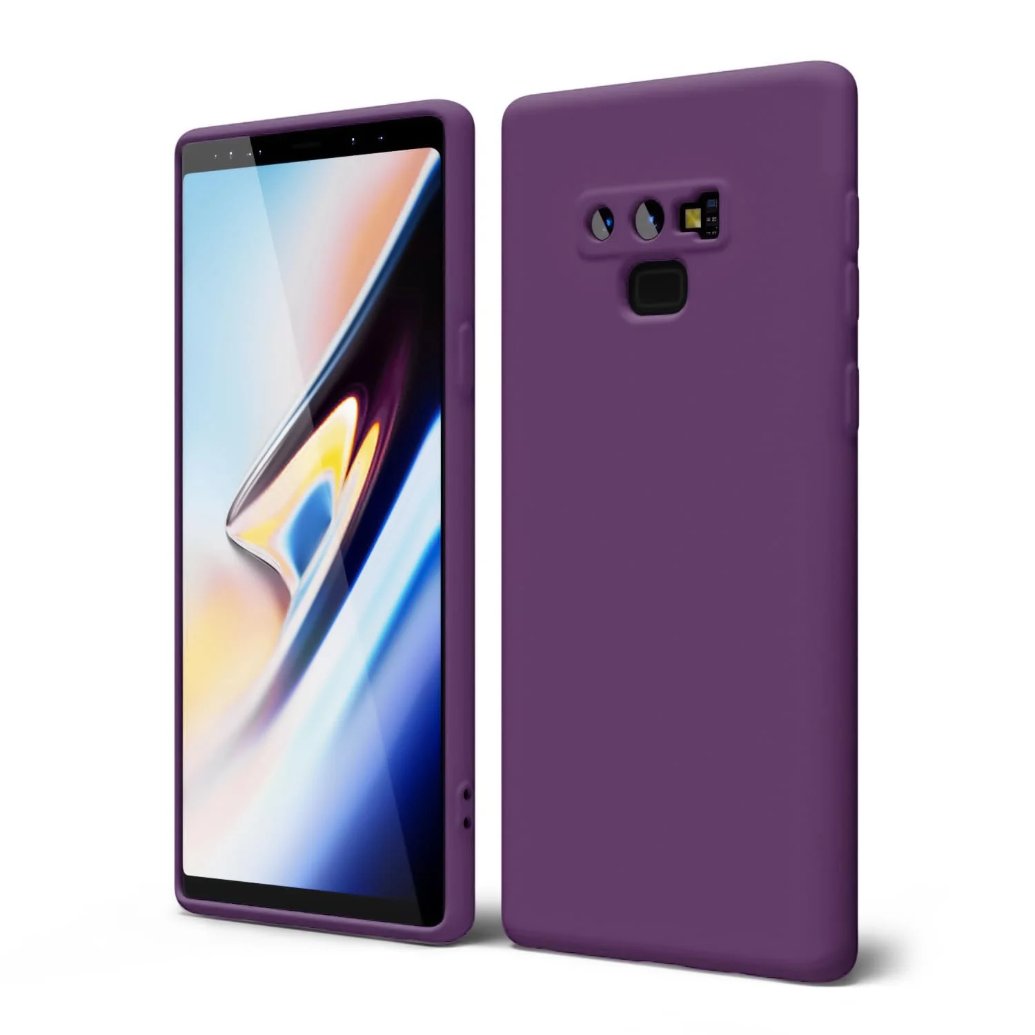 DL3 Mobilak Soft Silicone Protective Case for Samsung Galaxy Note 9 with Microfiber Lining and Shockproof Design - Violet