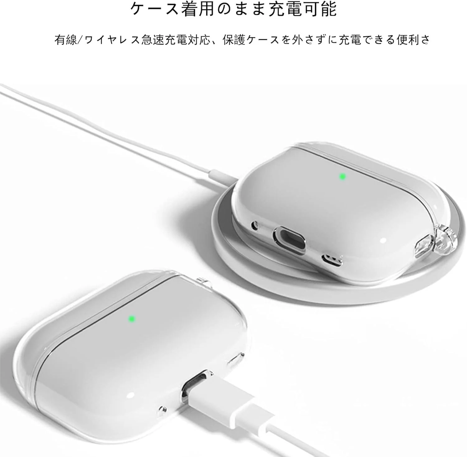 DL3 Mobilak AirPods Pro 3 2025 Case Soft TPU Protective Cover [Front LED Visible][Anti-Yellowing], TPC Protective Case With Lanyard, Compatible with AirPods Pro 3 2025 - Clear