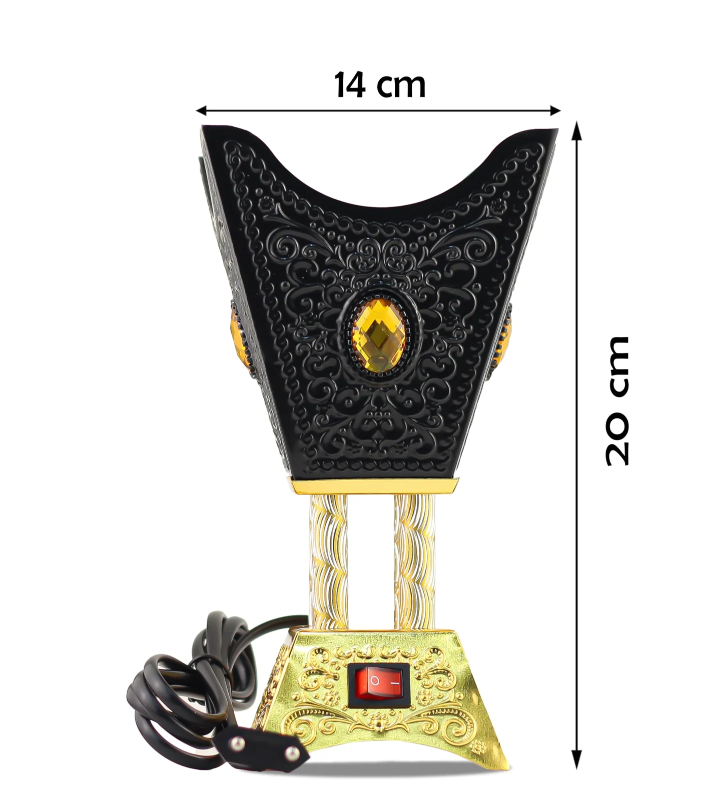 Mobigon Arabian Electric Incense Burners metal Vintage Arabic Burner, Middle Eastern Incense Holder- Electric Incense Burner Bakhoor Suitable For Arabian Oud, Home, Hotel Decor - Style 19