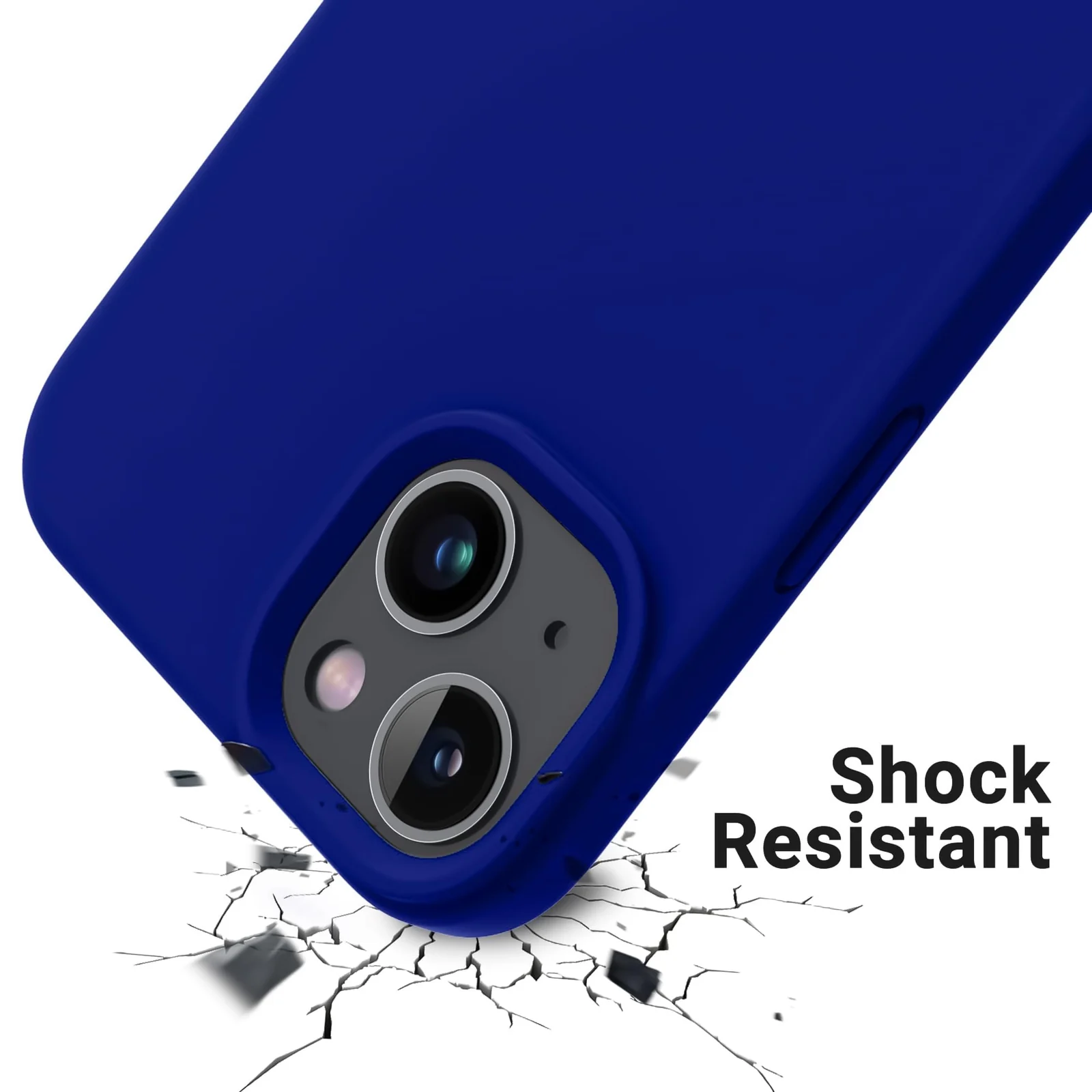 DL3 Mobilak Compatible with iPhone 13 / iPhone 14 (6.1 Inch) Case, Liquid Silicone Case, Full Body Protective Cover, Shockproof, Slim Phone Case, Anti-Scratch Soft Microfiber Lining - Pepsi