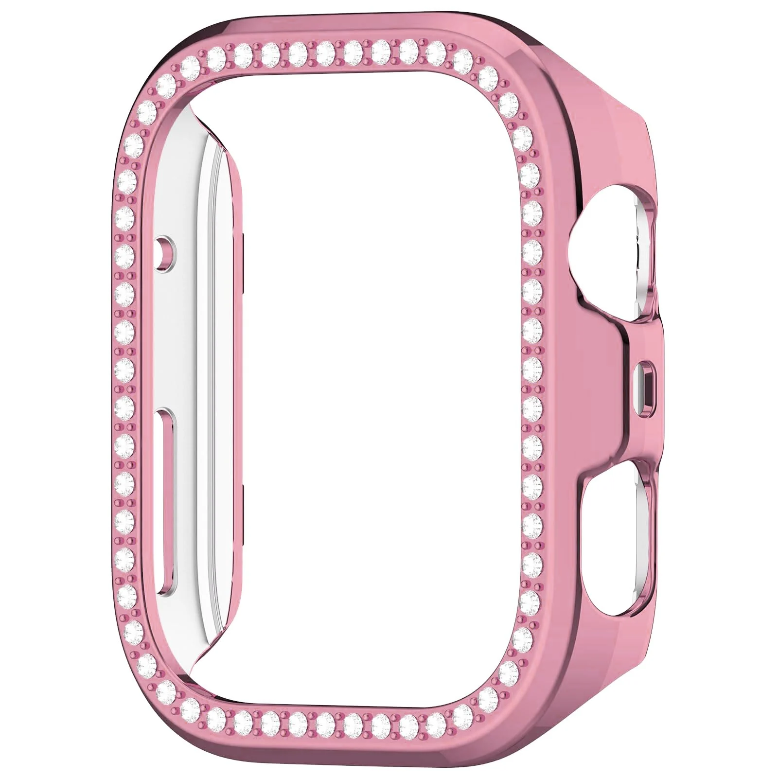 DL3 Mobilak Bling Case Without screen protector for Huawei Watch Fit 4, Hard PC Frame Case, Crystal Diamonds Bumper Cover for Women Girls, Slim Protective Cover for Huawei Watch Fit 4 - Pink
